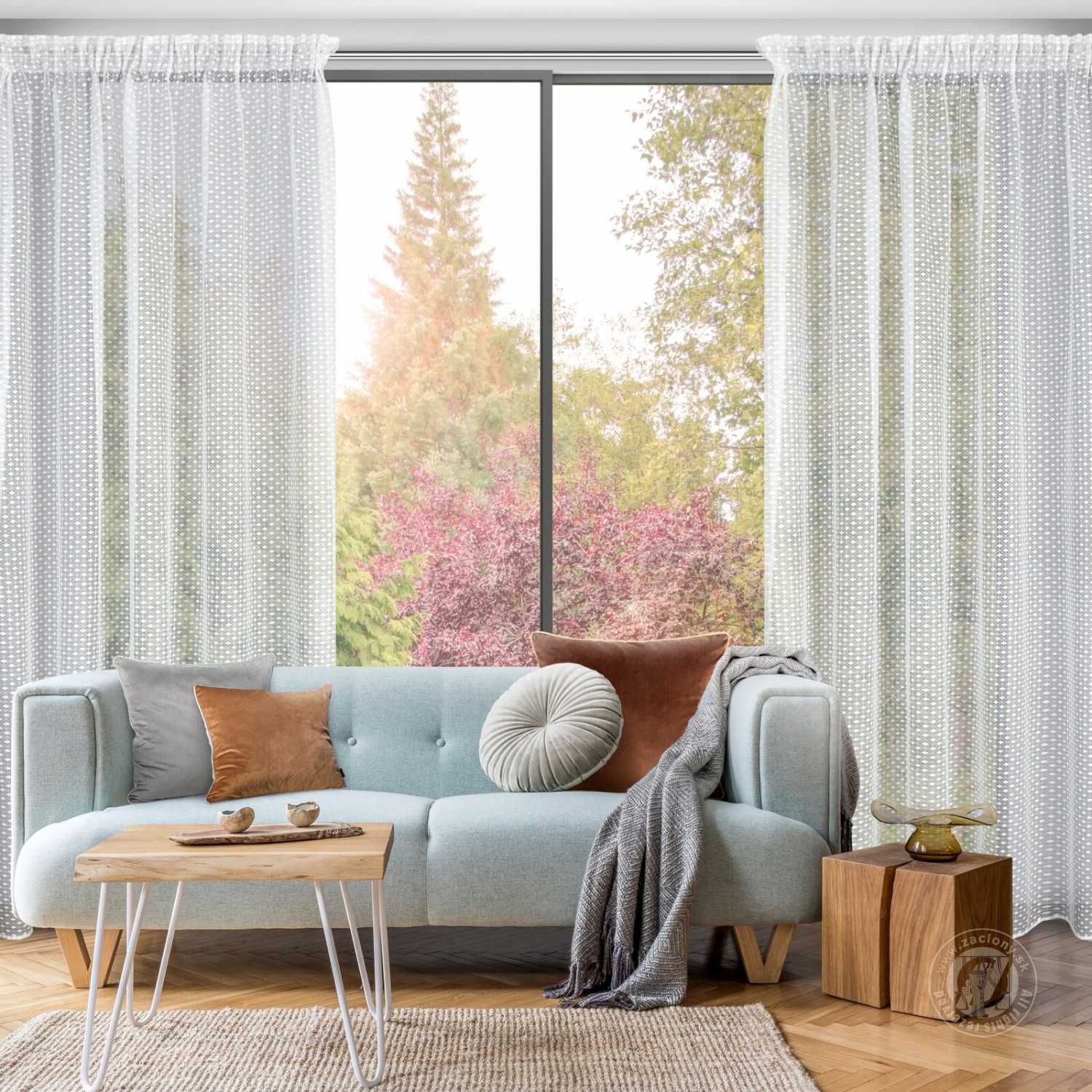 Záclona ALAYA na páske 140x270cm biela