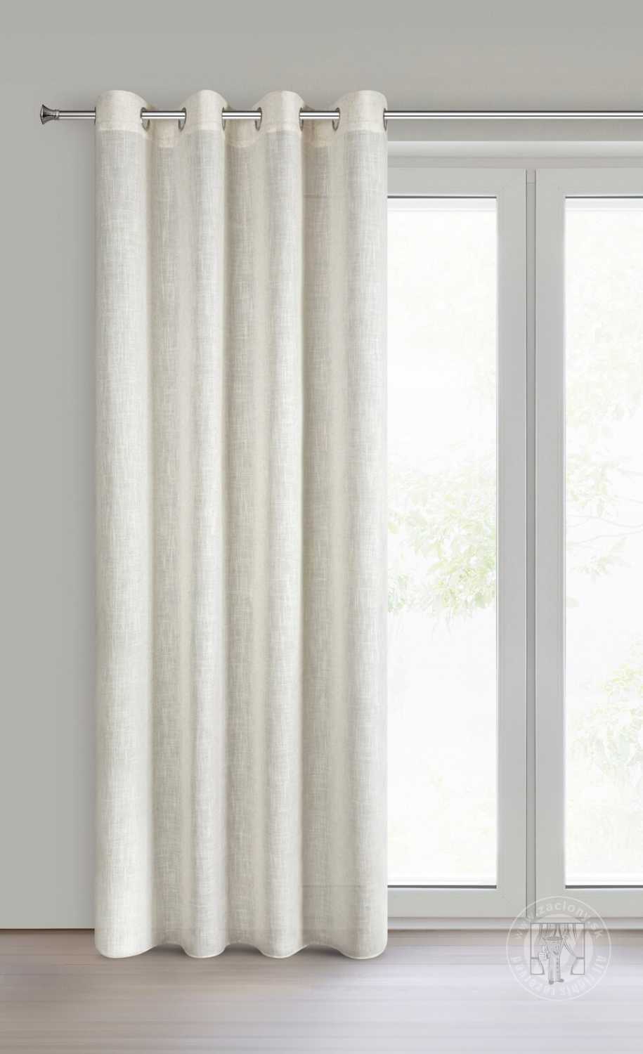  Záves ELINA na krúžkoch 135x250cm prírodný