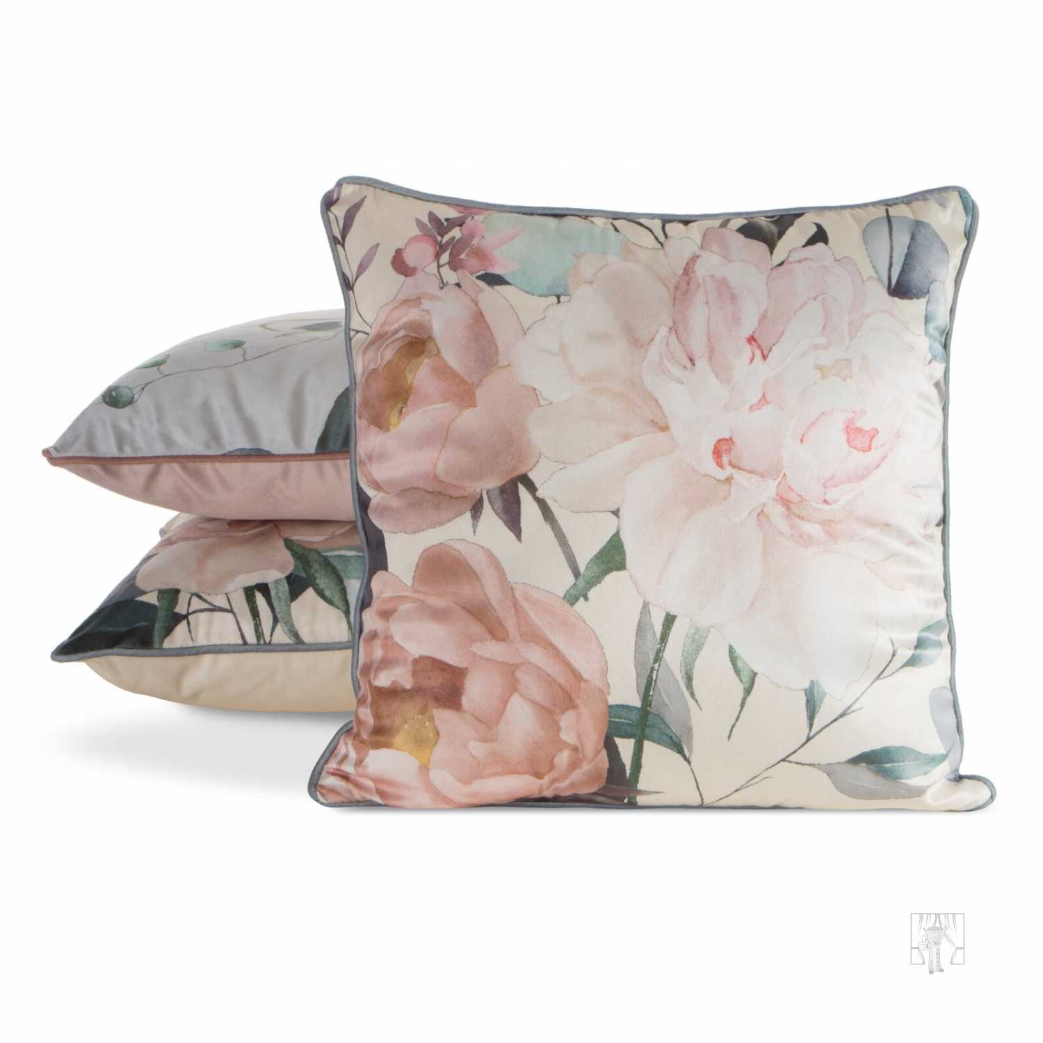 Obliečka na vankúš ROSITA 45x45cm strieborná/ružová