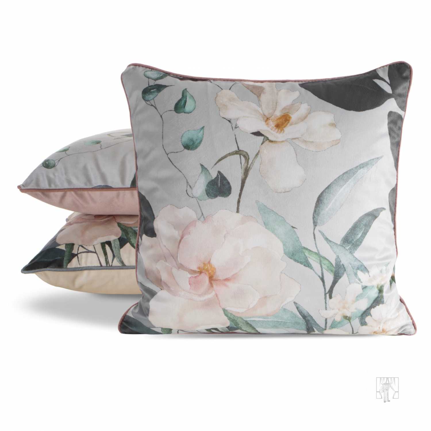 Obliečka na vankúš ROSITA 45x45cm krémová/zelená