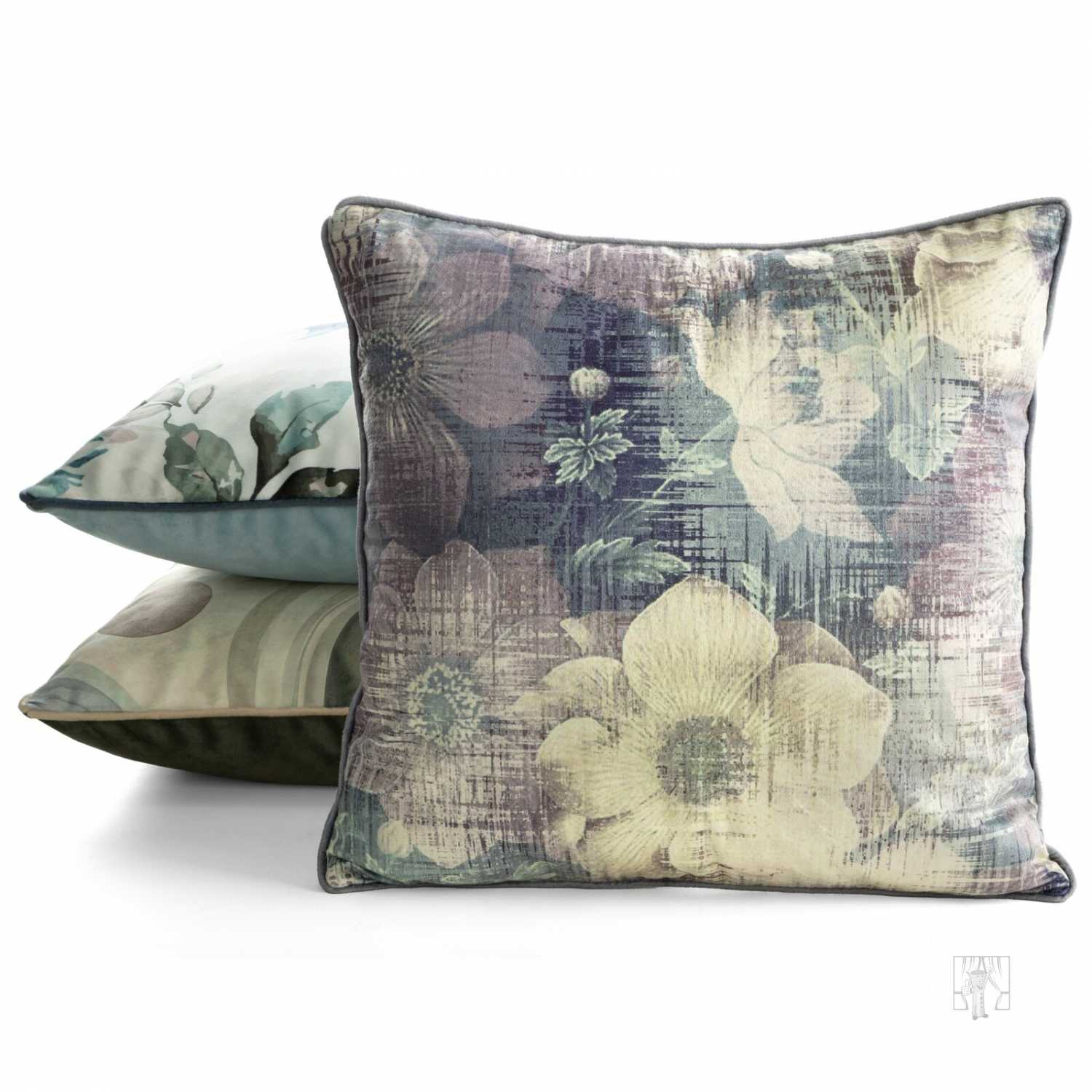 Obliečka na vankúš VELVET 45x45cm fialová/granátová