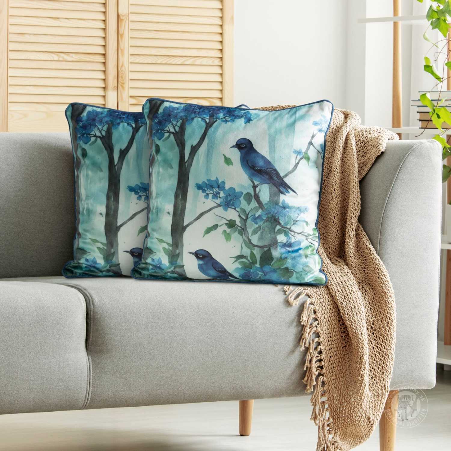 Obliečka na vankúš VELVET 45x45cm modrá