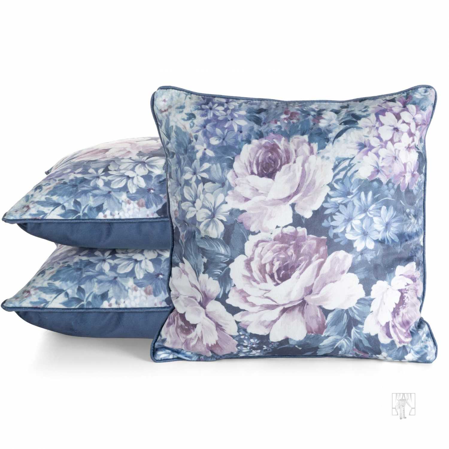 Obliečka na vankúš VELVET 45x45cm modrá/ružová