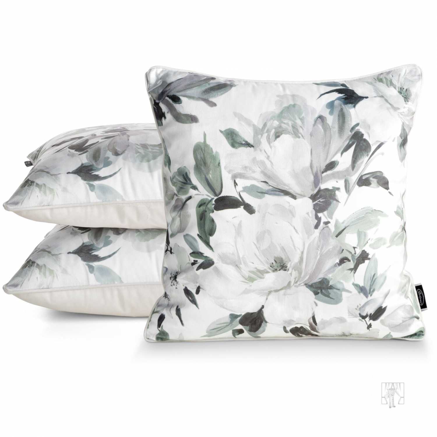 Obliečka na vankúš LOTI 45x45cm biela/olivová