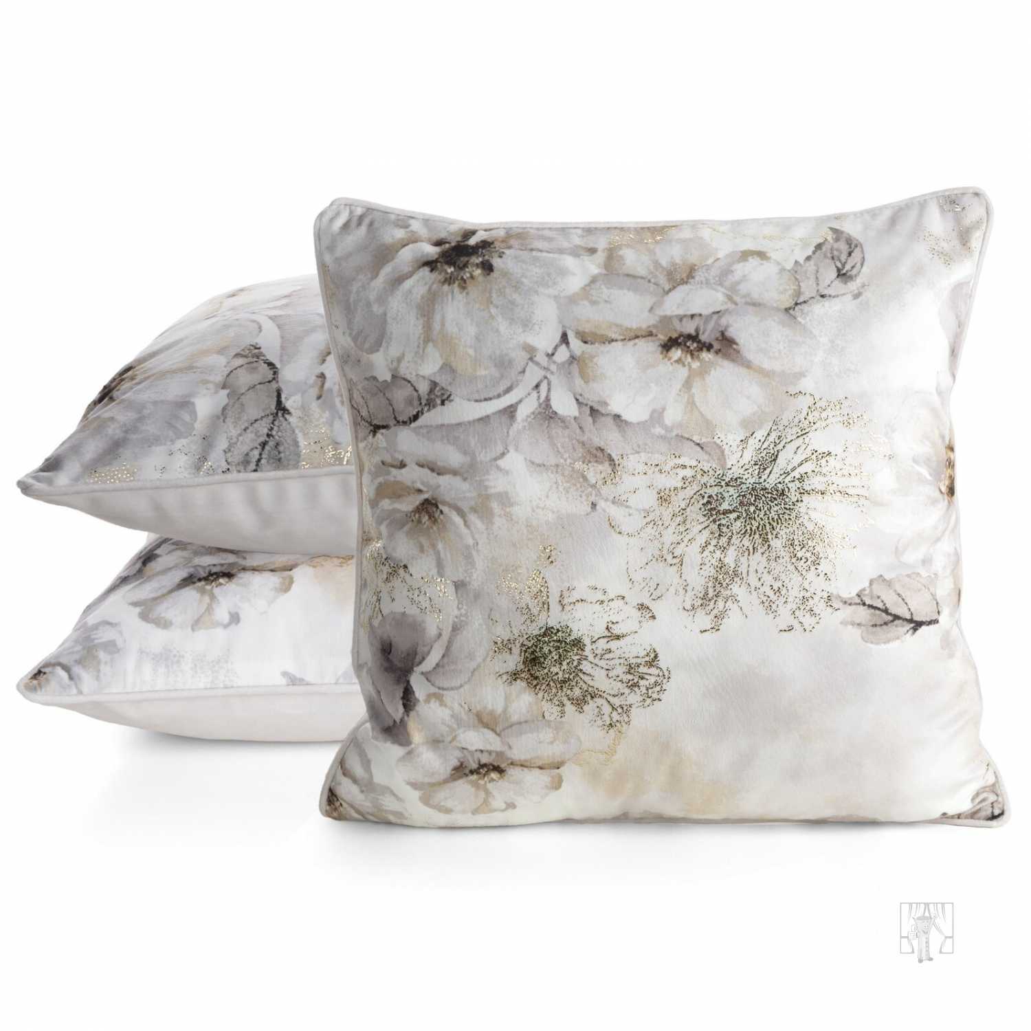 Obliečka na vankúš LUIZA 45x45cm sivá/béžová