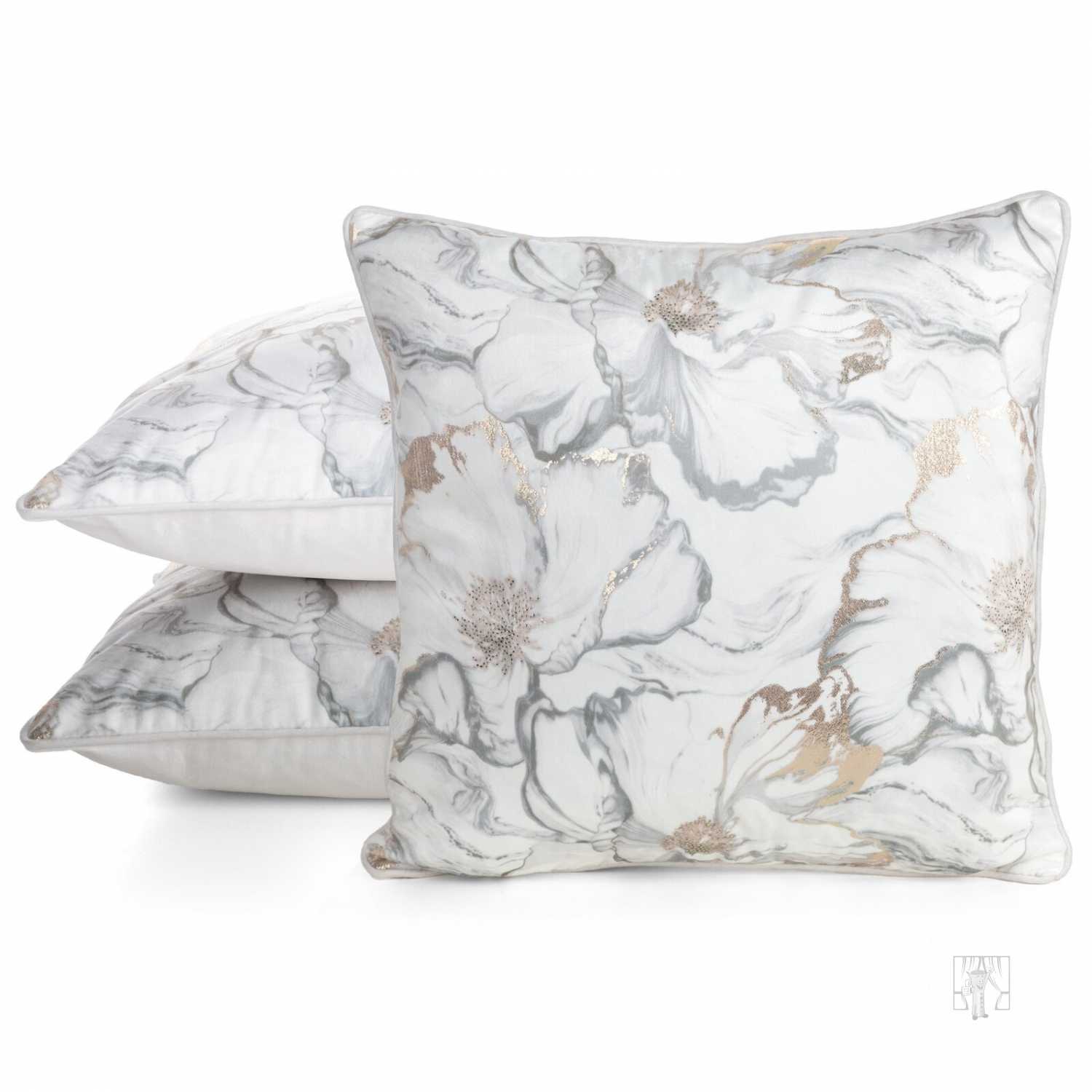 Obliečka na vankúš LISA 45x45cm biela/sivá