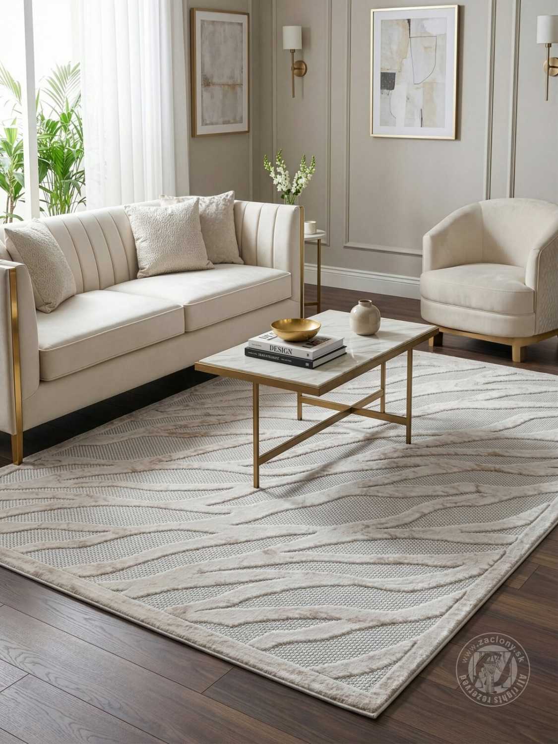 Kusový koberec VENUS1 krémový/béžový