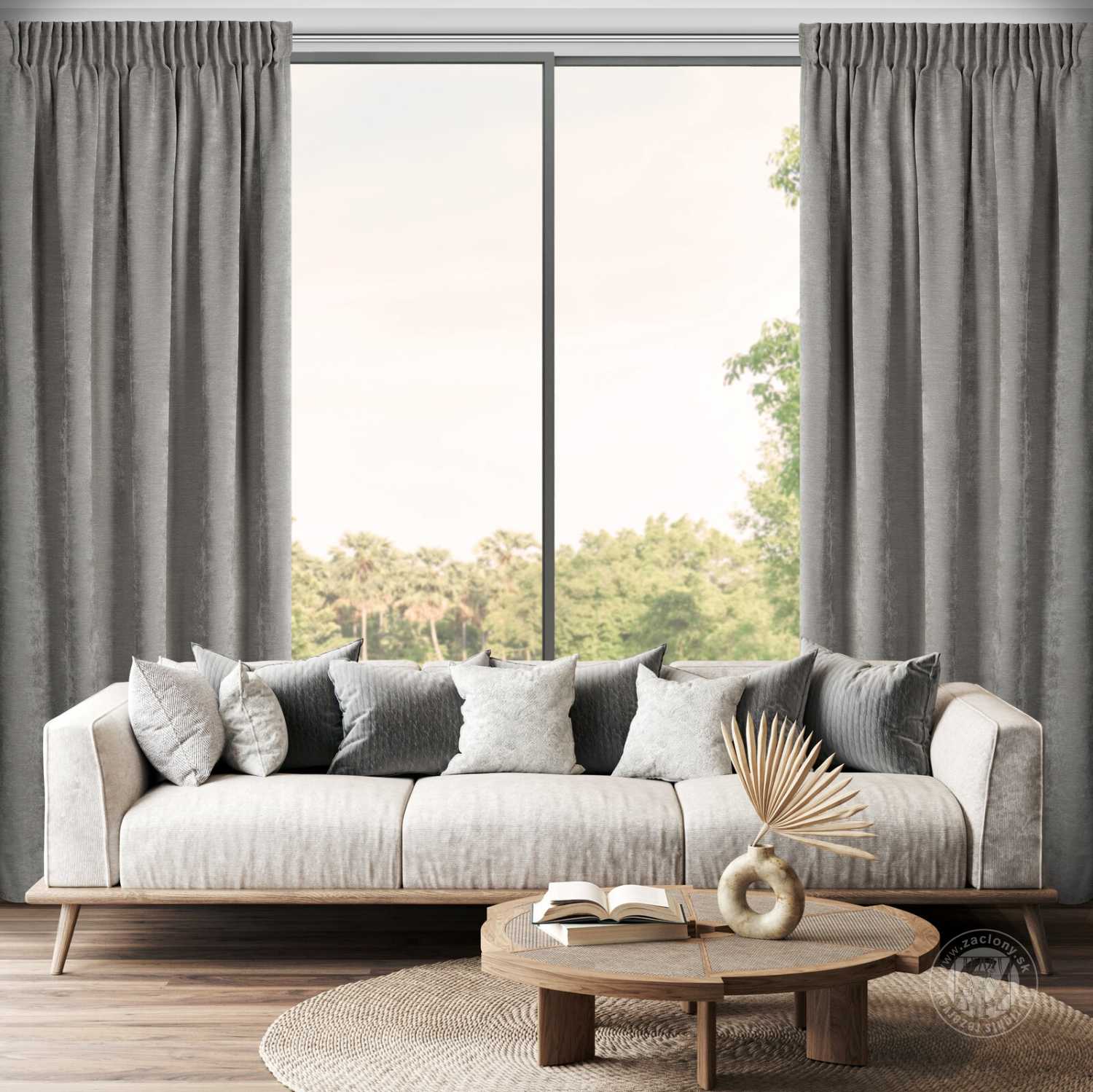 Záves VANI na páske 140x270cm oceľový