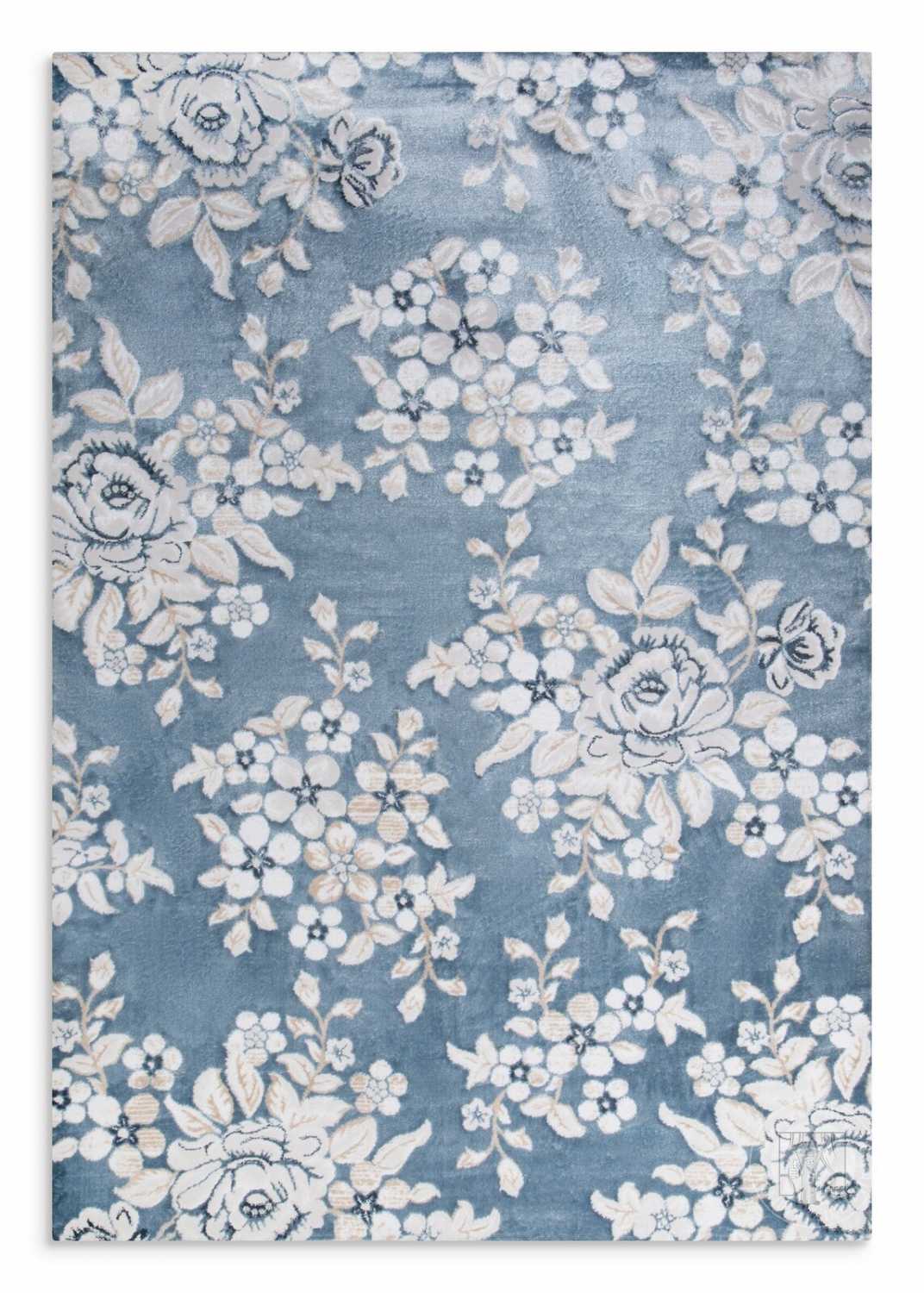 Kusový koberec IMPRESIVE1 modrý/krémový