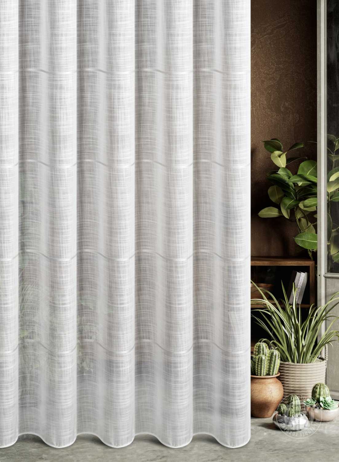 Záclona metráž 29092/ETA biela, 300cm