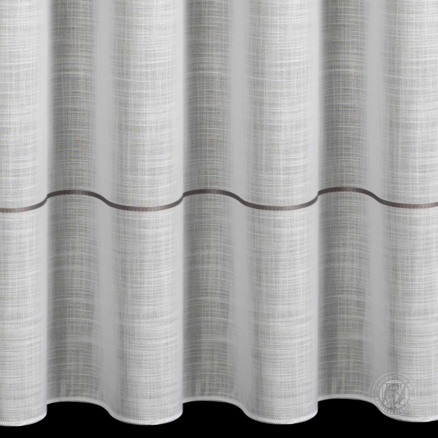 Záclona metráž 29092/ETA biela/popolavá, 300cm