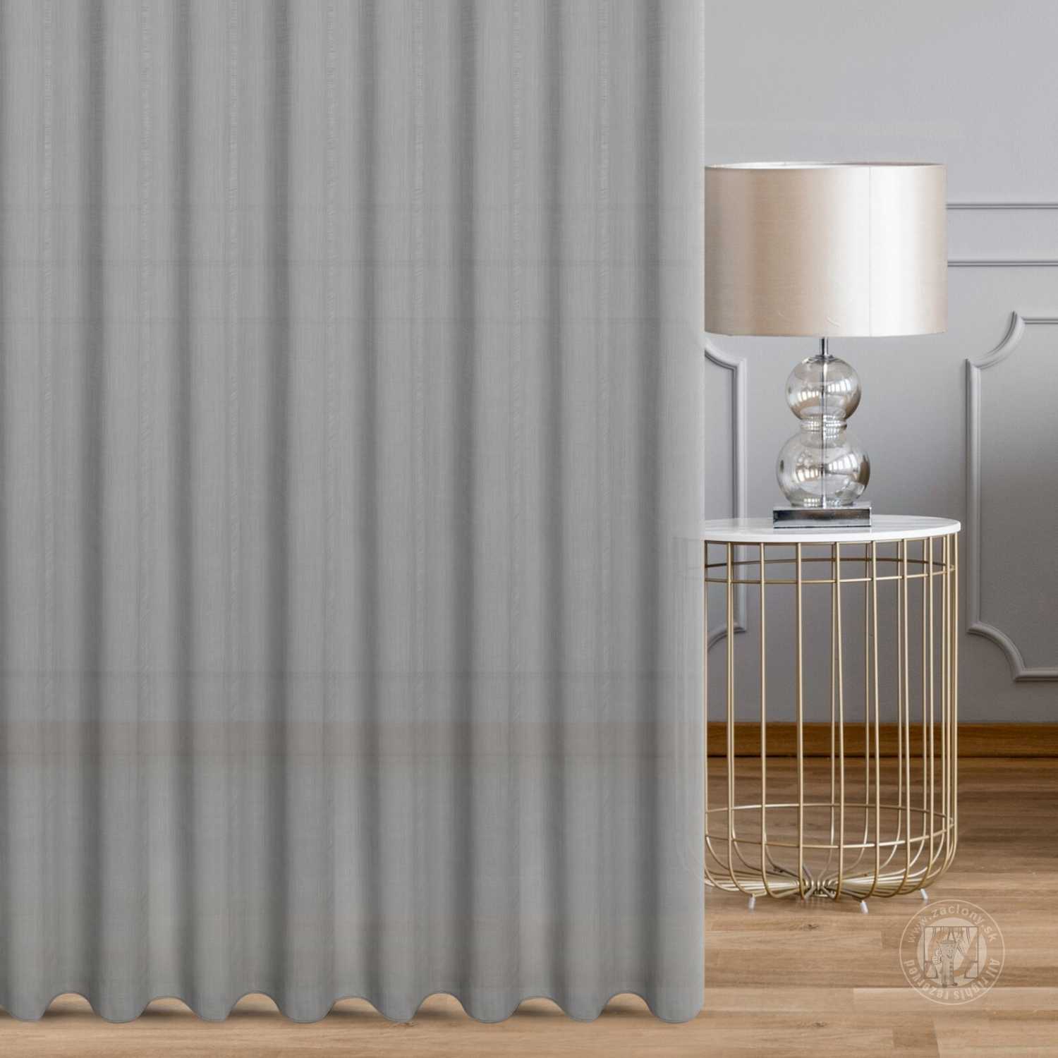 Záclona metráž CLAUDIO/ETA oceľová, 335cm