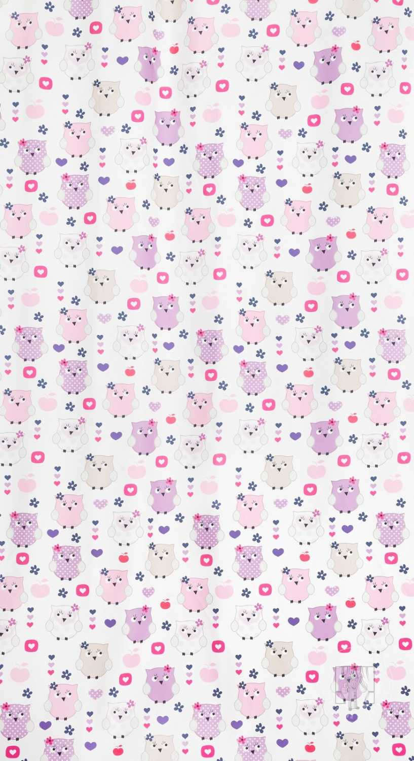 Záves detský 16473 ružový/lila, 145cm