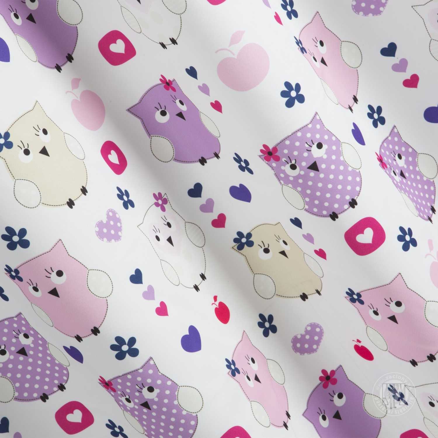 Záves detský 16473 ružový/lila, 145cm