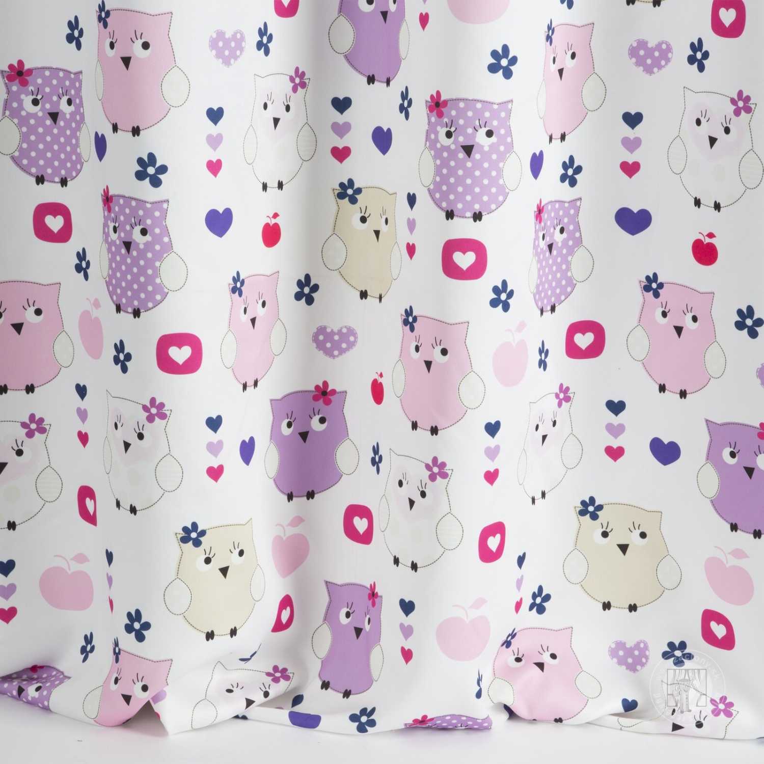 Záves detský 16473 ružový/lila, 145cm