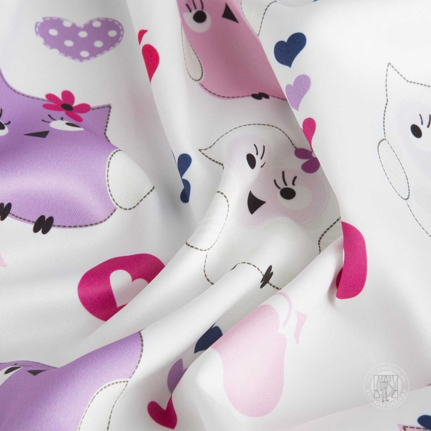 Záves detský 16473 ružový/lila, 145cm