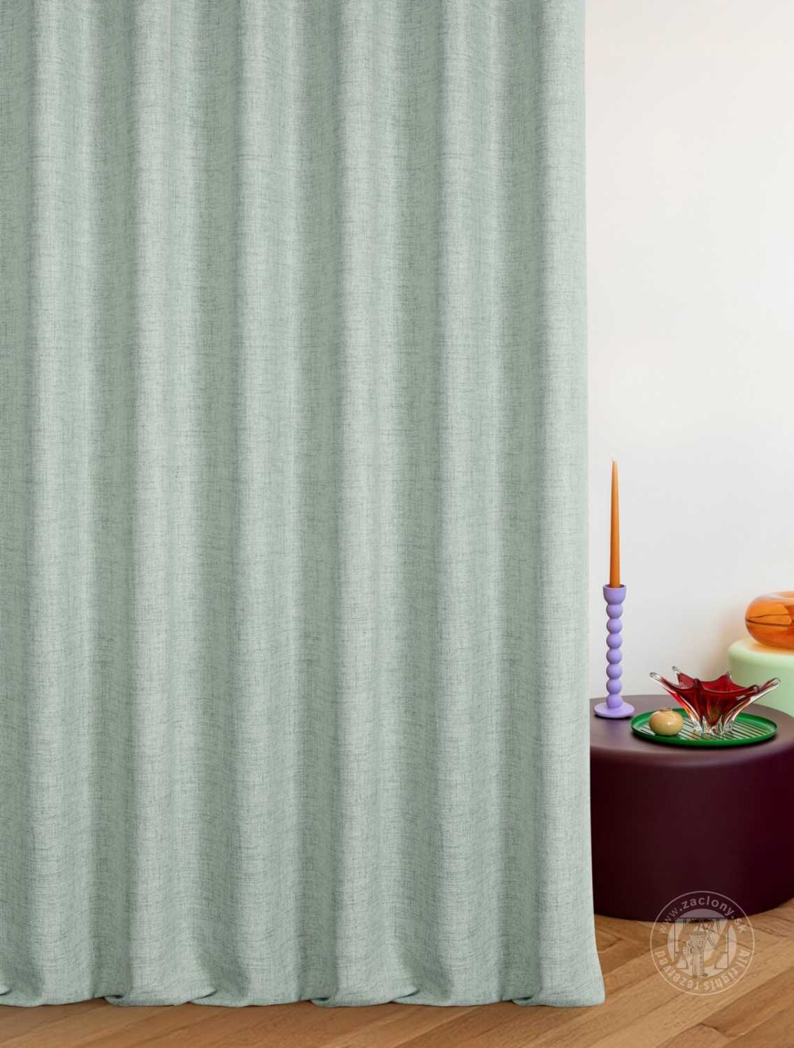 Záves JULA zelený, 300cm