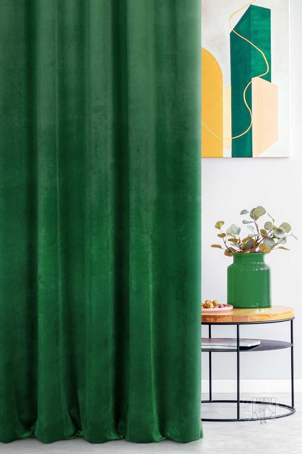 Záves SIBEL tmavozelený, 300cm