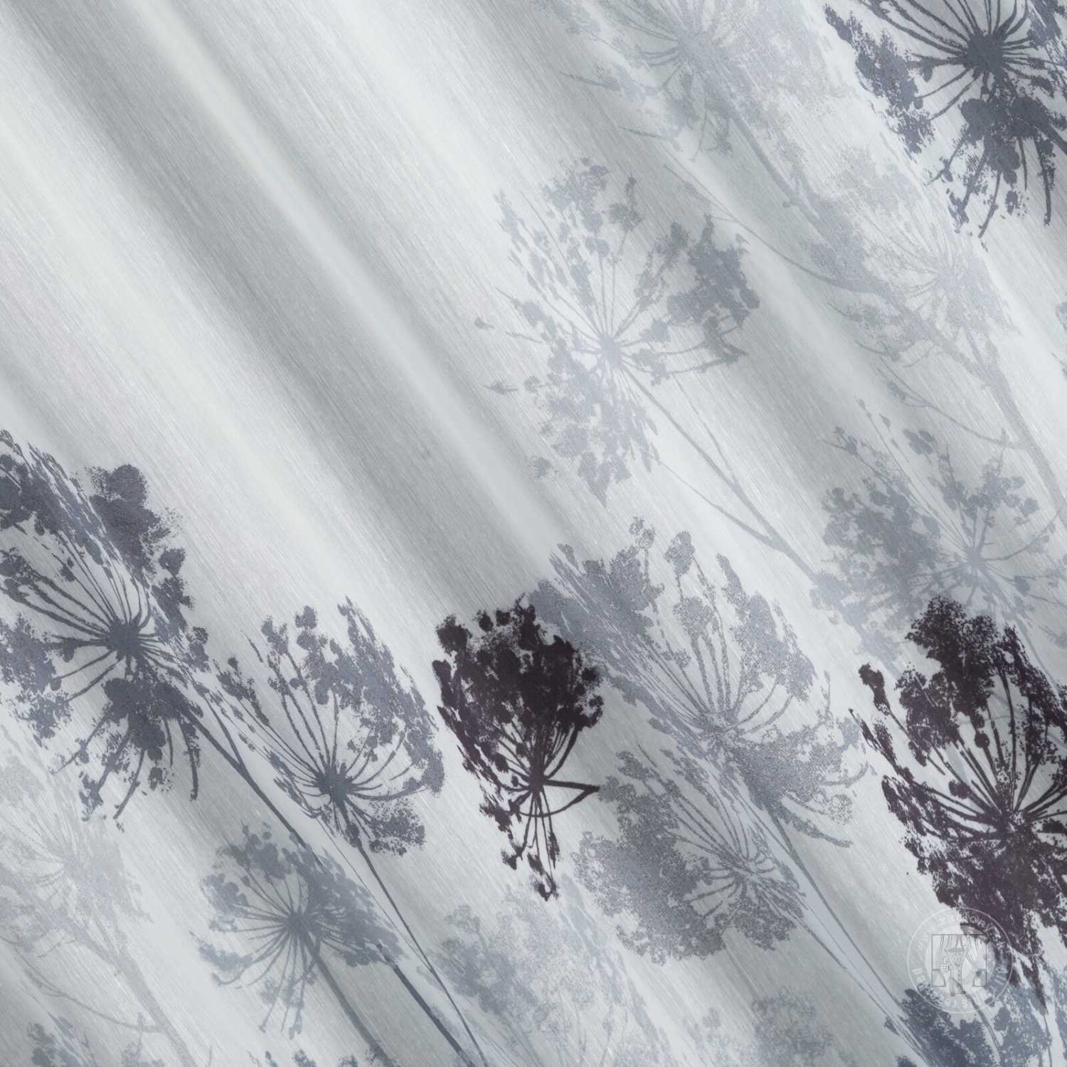 Záclona metráž 53821/BAT biela/grafitová, 285cm