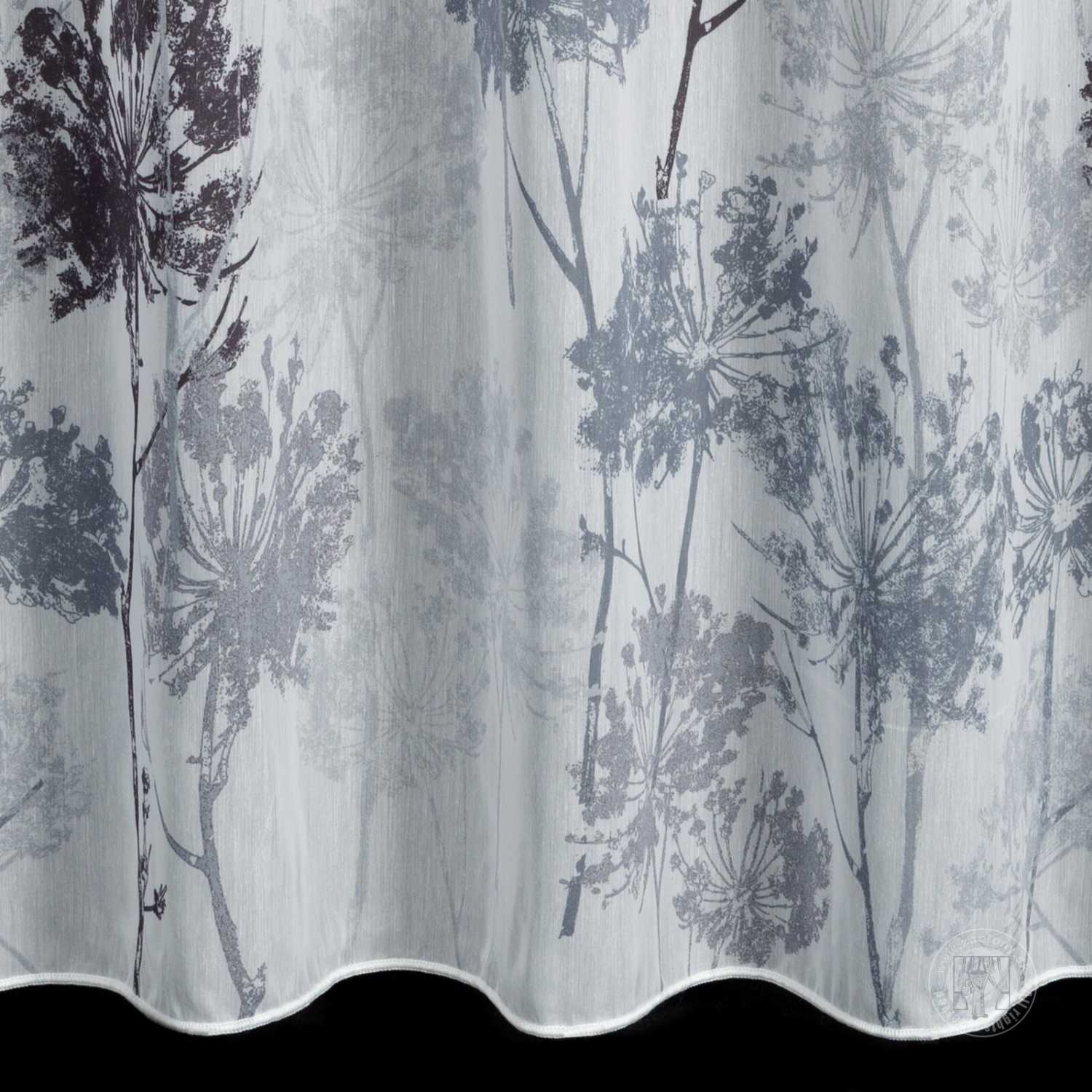 Záclona metráž 53821/BAT biela/grafitová, 285cm