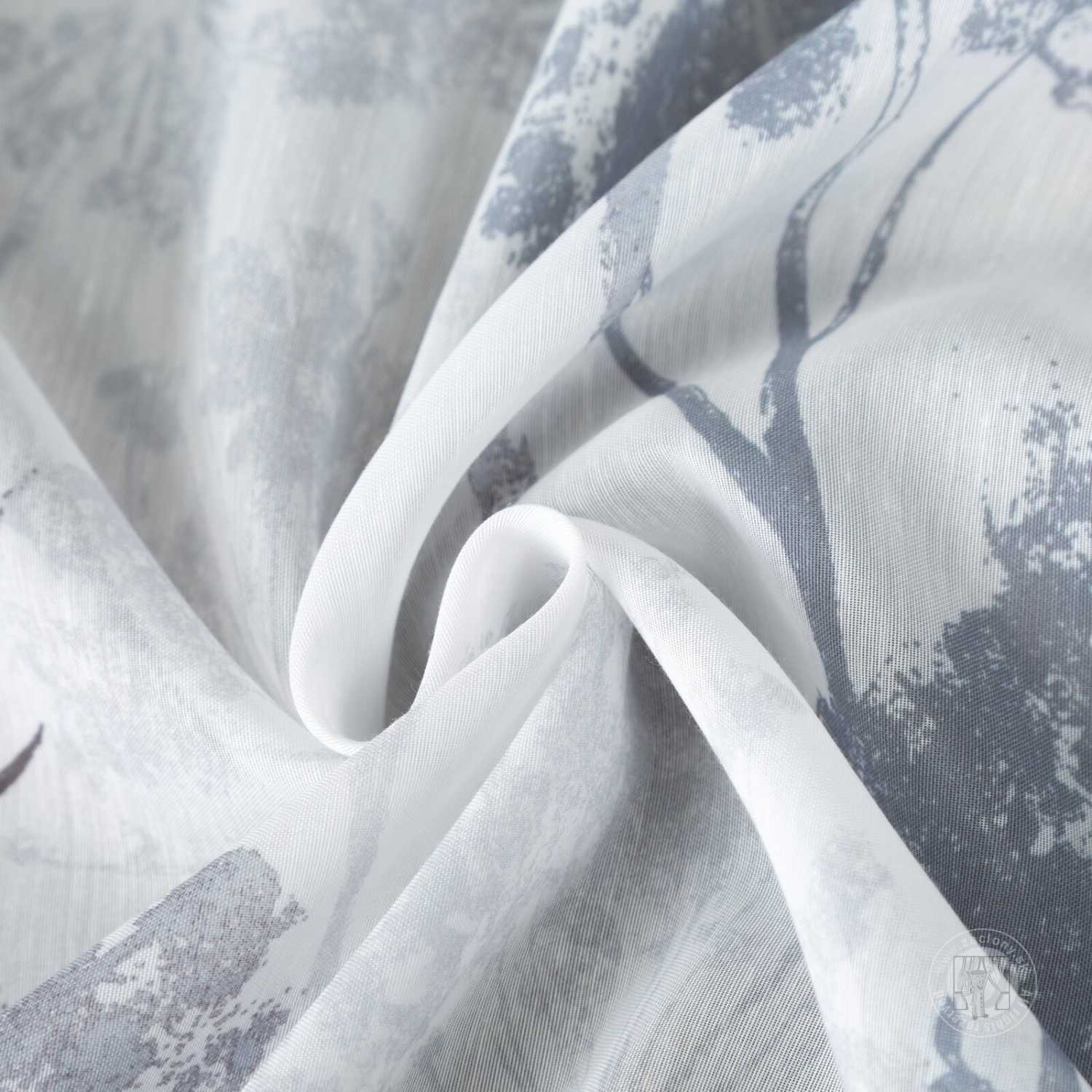 Záclona metráž 53821/BAT biela/grafitová, 285cm