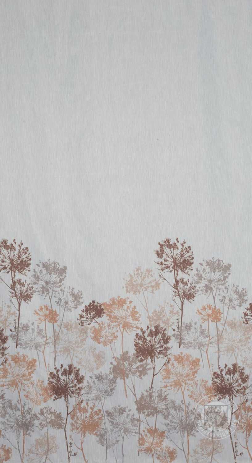 Záclona metráž 53821/BAT biela/hnedá, 285cm