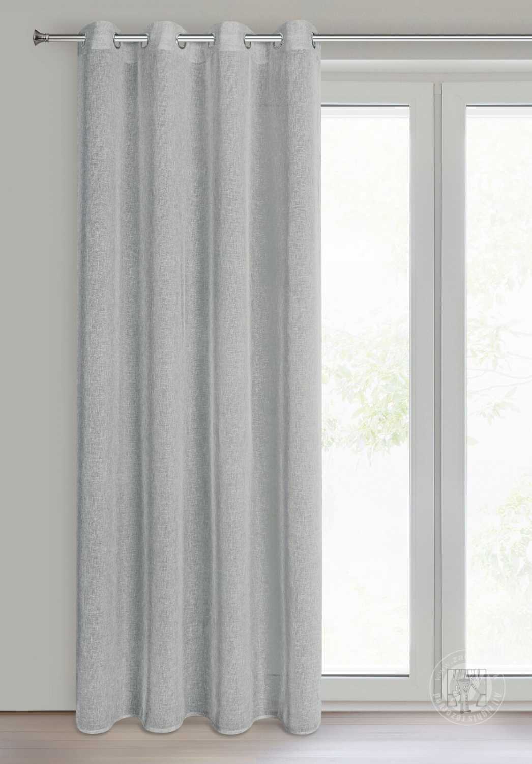 Záves ANGELICA na krúžkoch 140x250cm strieborný