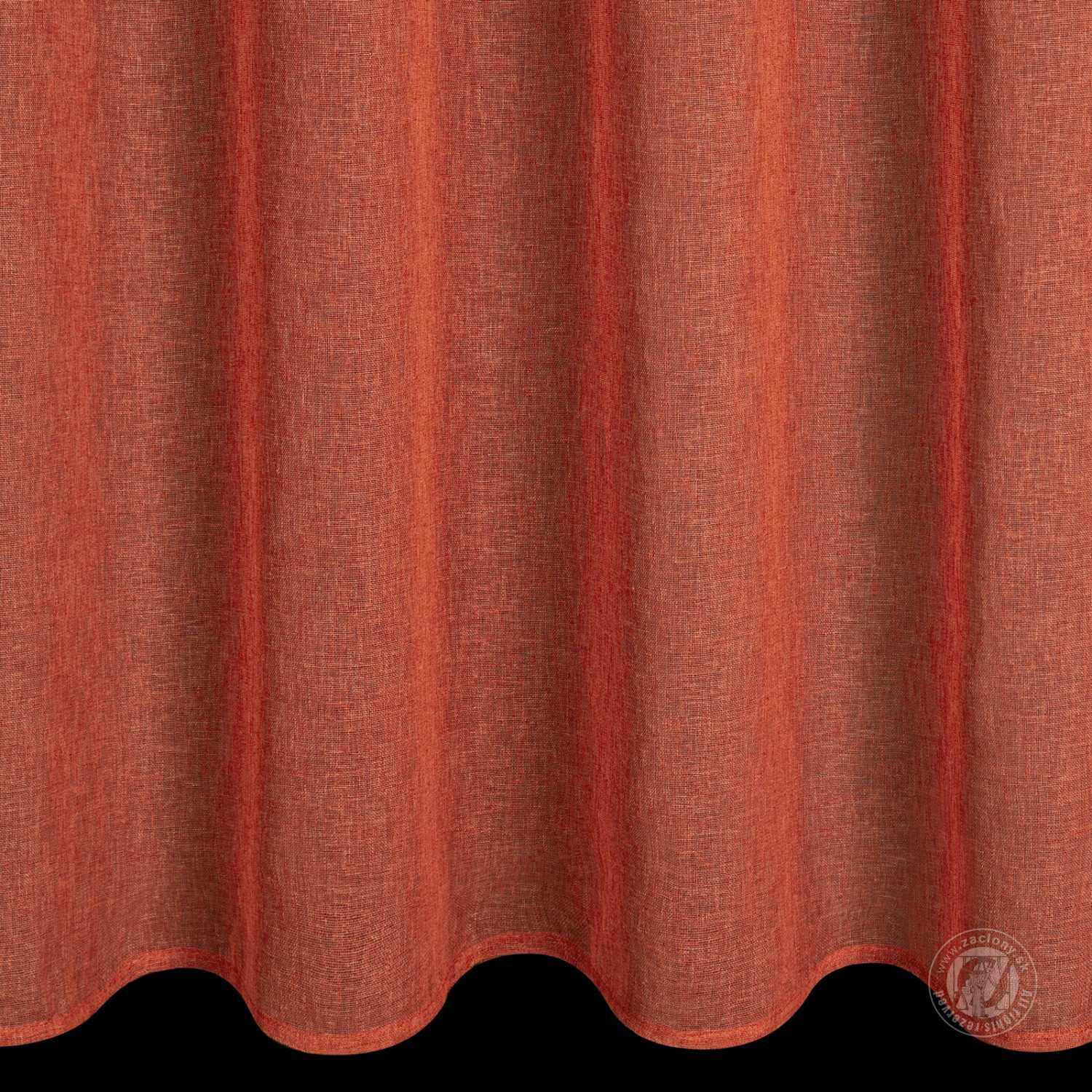 Záves ANGELICA na krúžkoch 140x250cm tehlový