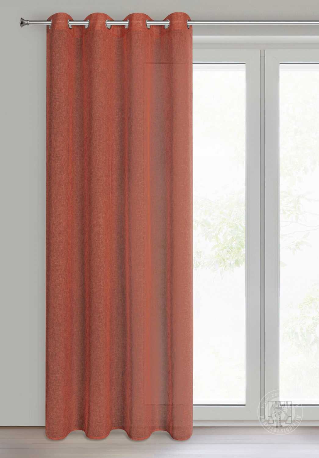 Záves ANGELICA na krúžkoch 140x250cm tehlový