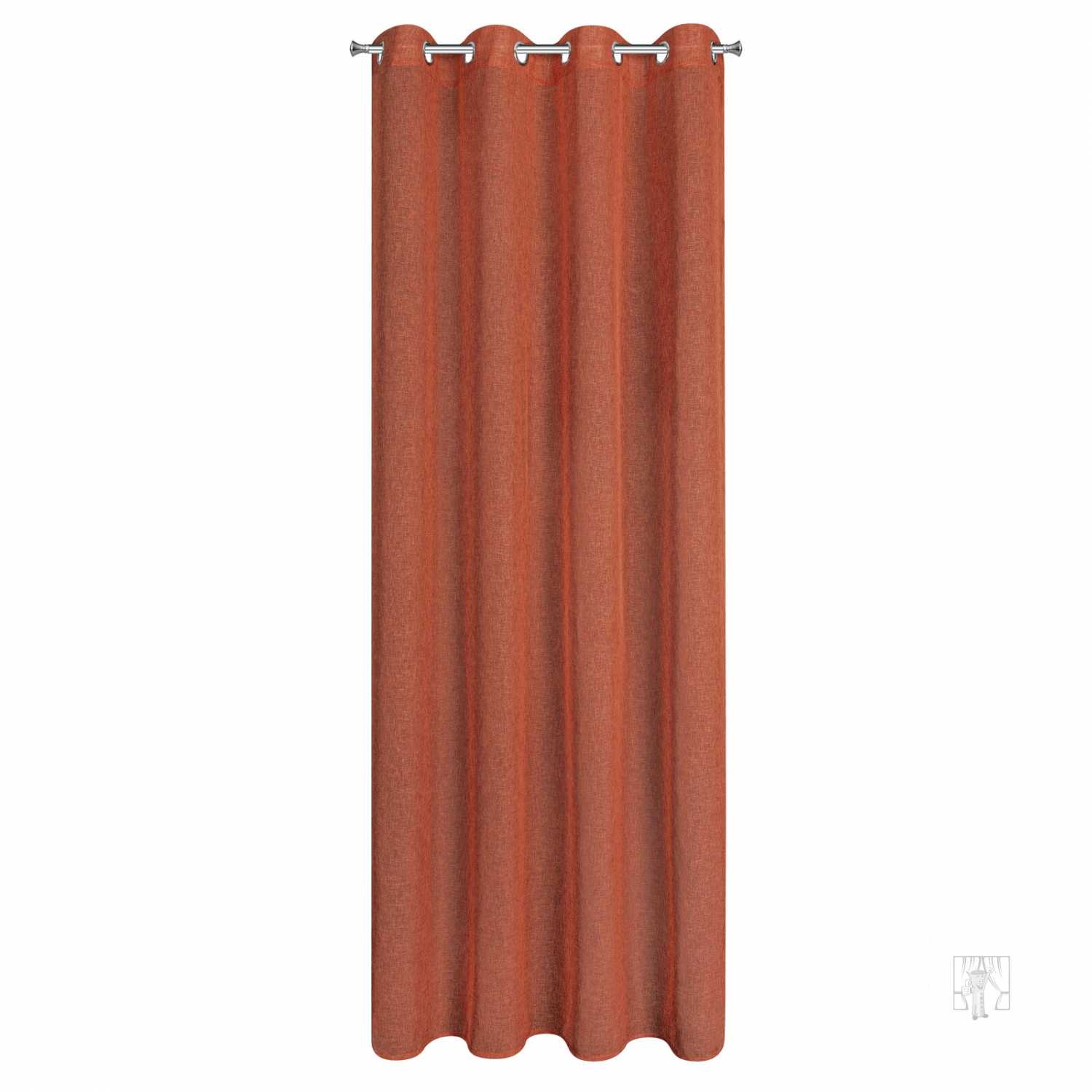 Záves ANGELICA na krúžkoch 140x250cm tehlový