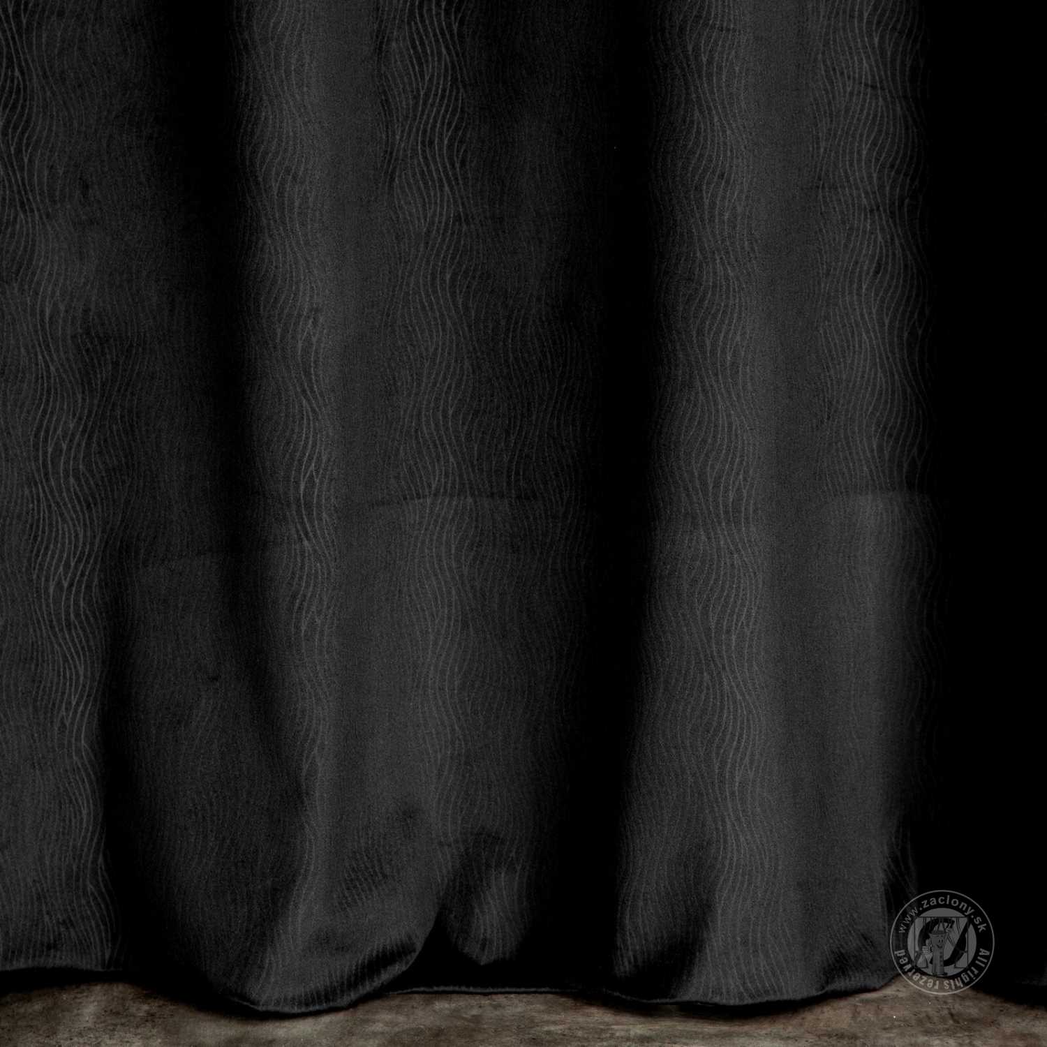 Záves LILI na krúžkoch 140x250cm čierny