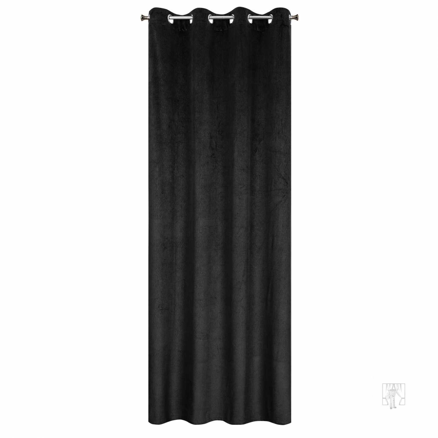 Záves LILI na krúžkoch 140x250cm čierny