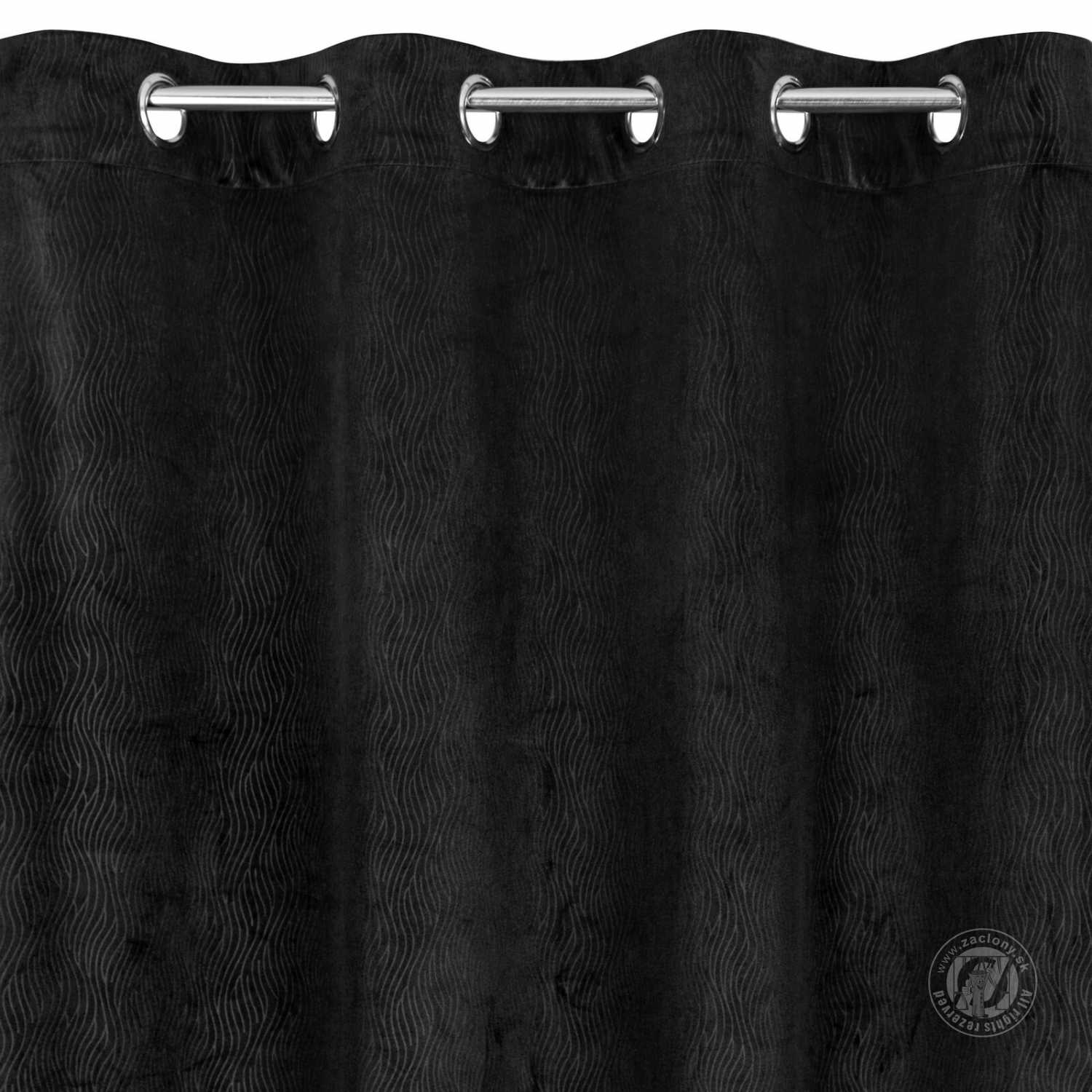 Záves LILI na krúžkoch 140x250cm čierny