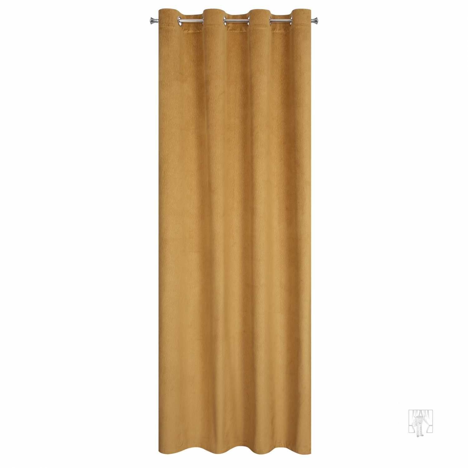 Záves LILI na krúžkoch 140x250cm horčicový