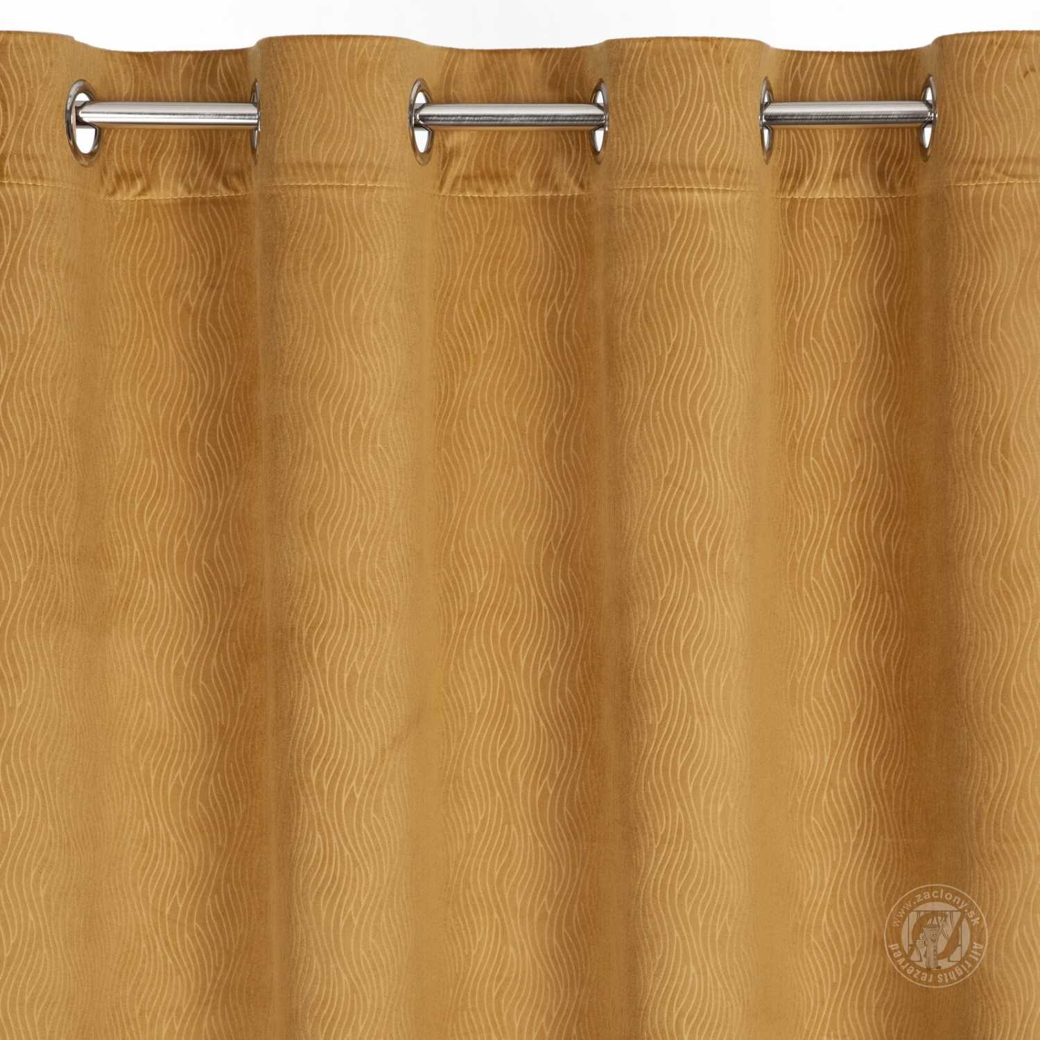 Záves LILI na krúžkoch 140x250cm horčicový