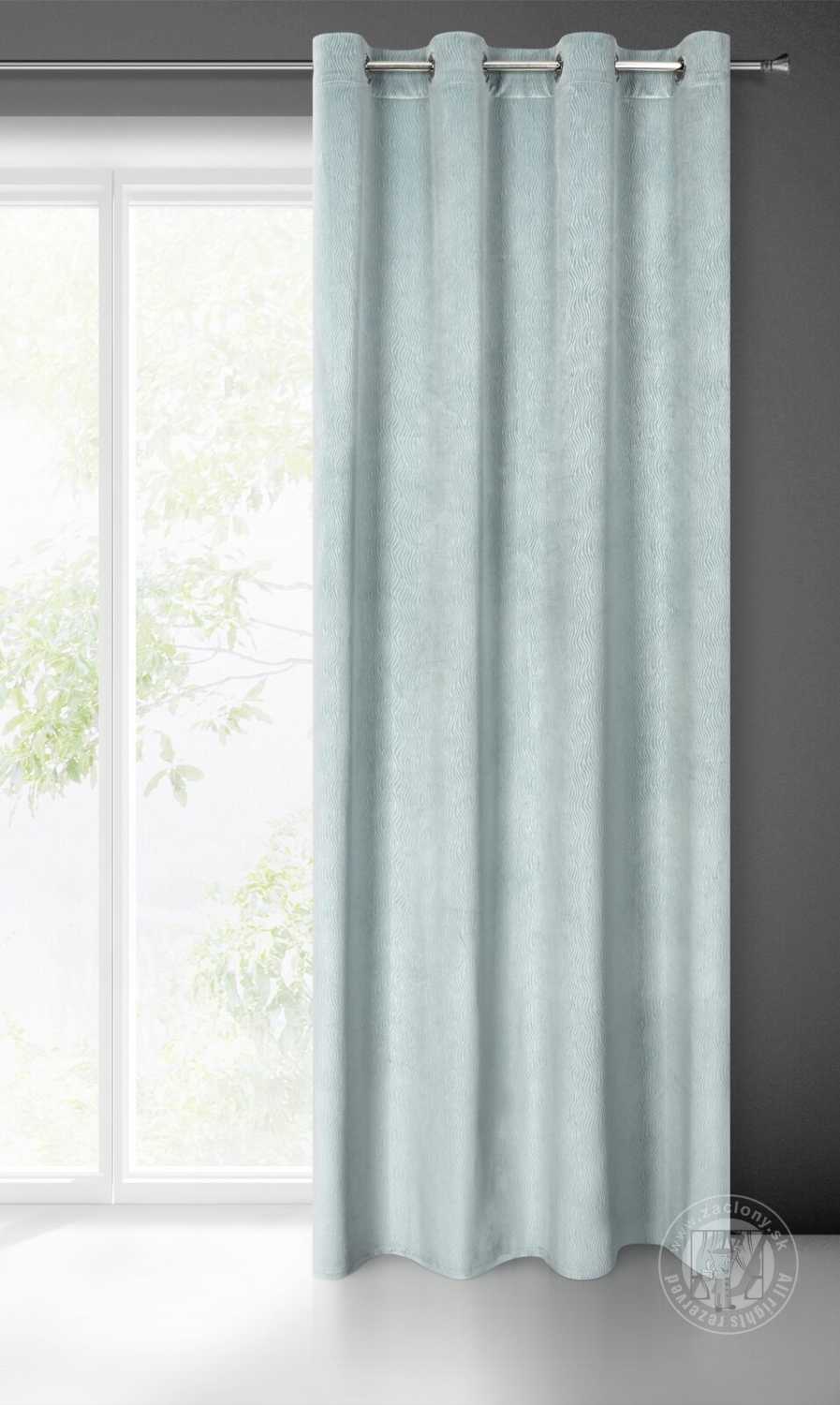 Záves LILI na krúžkoch 140x250cm svetlomodrý