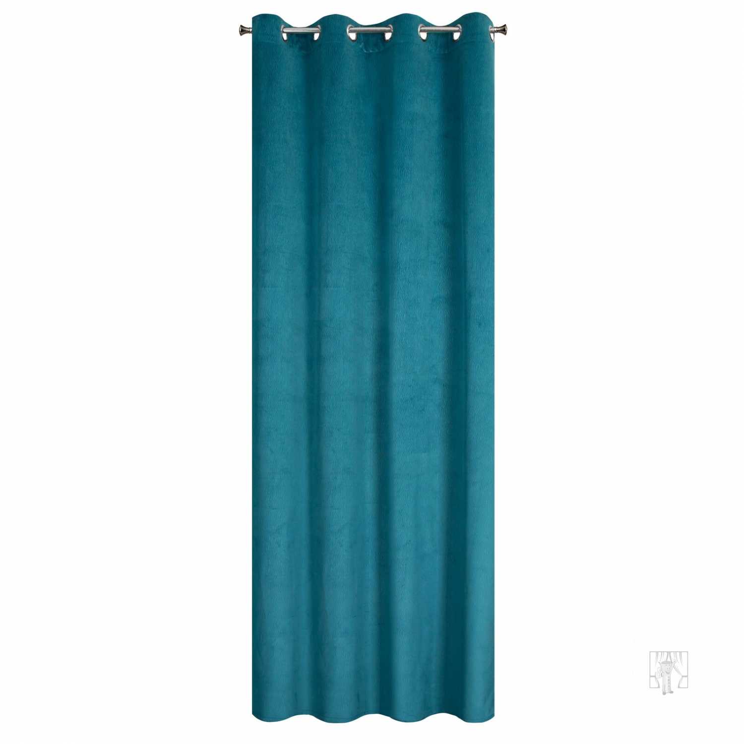 Záves LILI na krúžkoch 140x250cm modrý