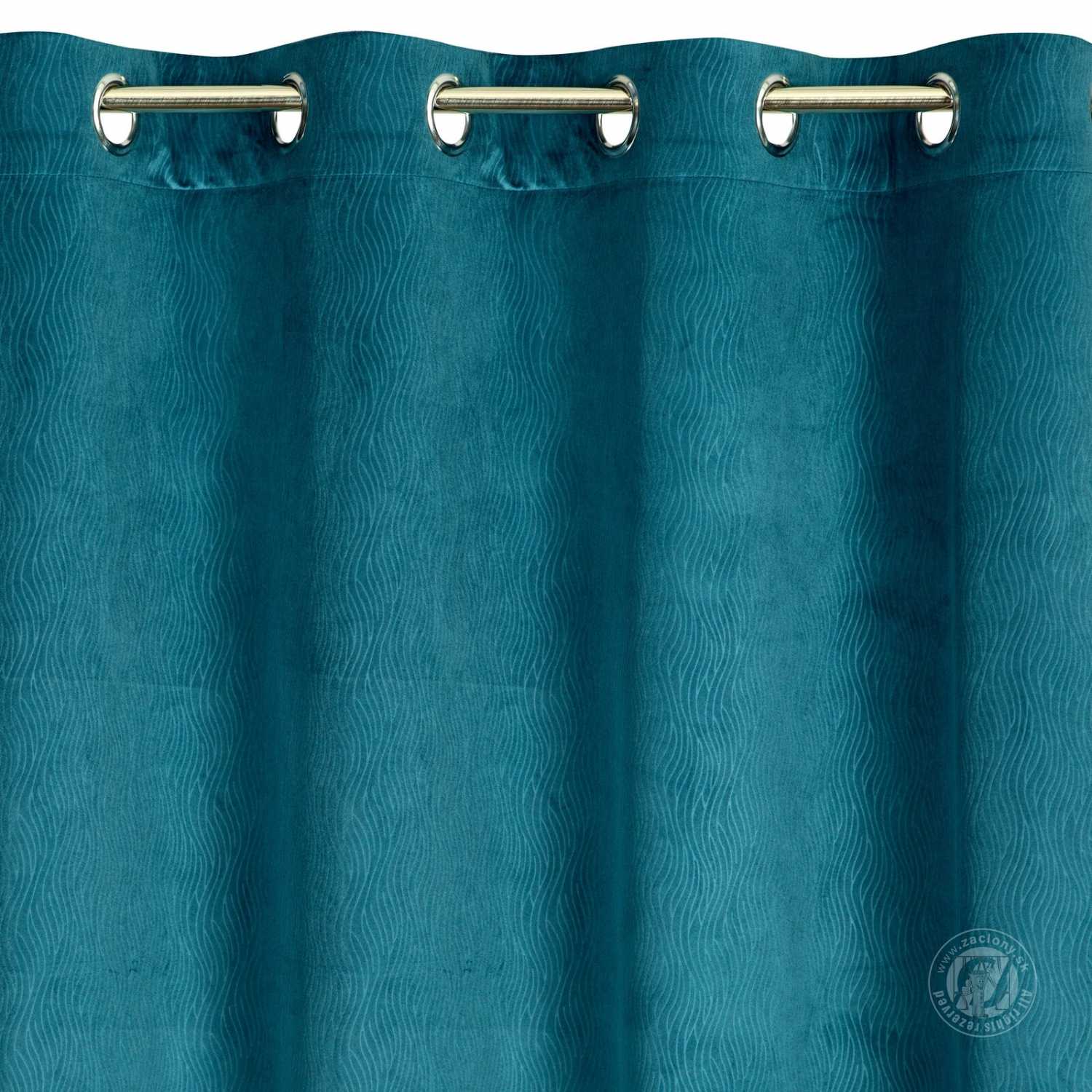 Záves LILI na krúžkoch 140x250cm modrý