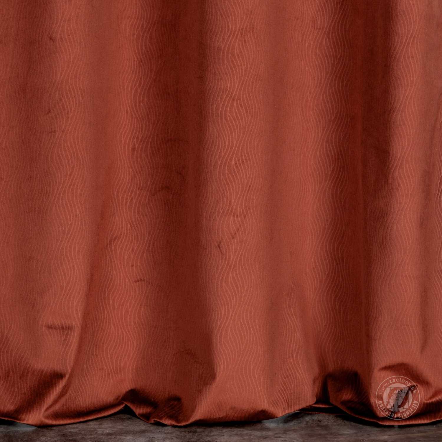 Záves LILI na krúžkoch 140x250cm tehlový