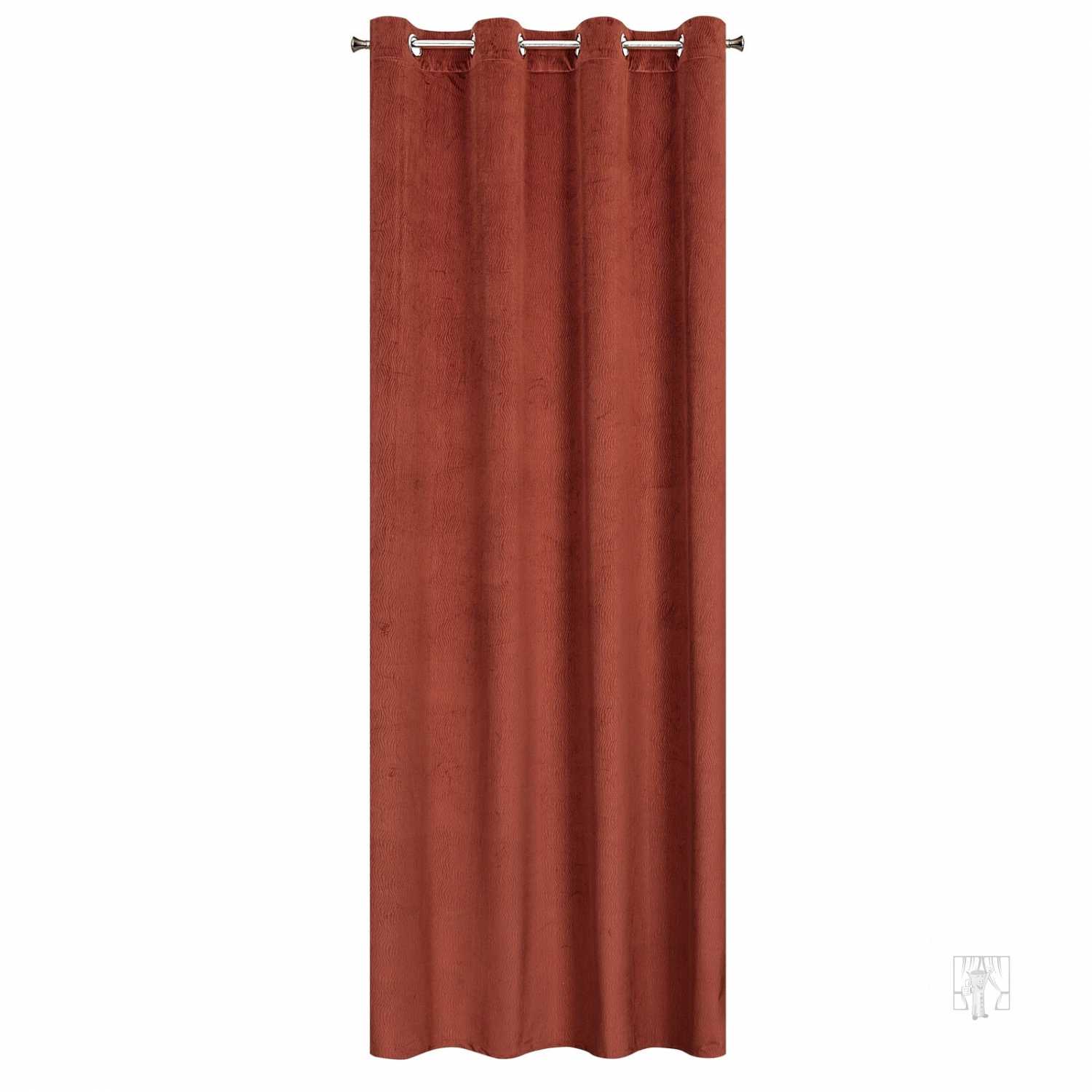 Záves LILI na krúžkoch 140x250cm tehlový