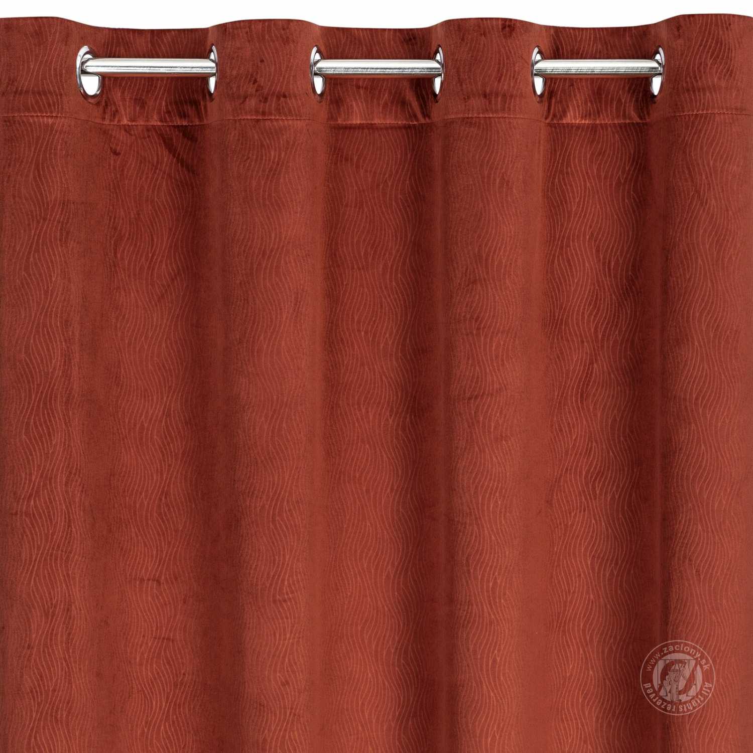 Záves LILI na krúžkoch 140x250cm tehlový