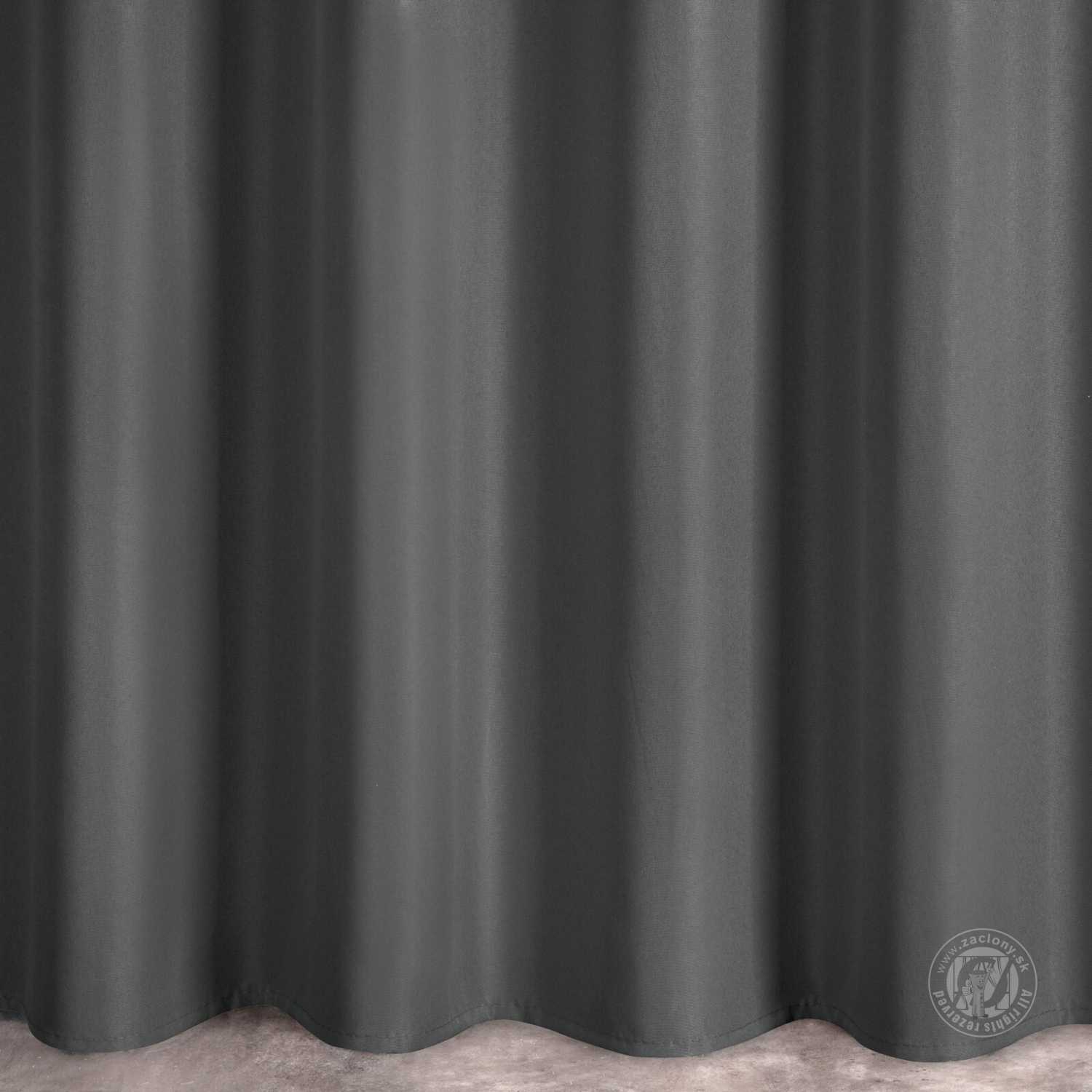 Záves RITA na krúžkoch grafitový 140x250cm