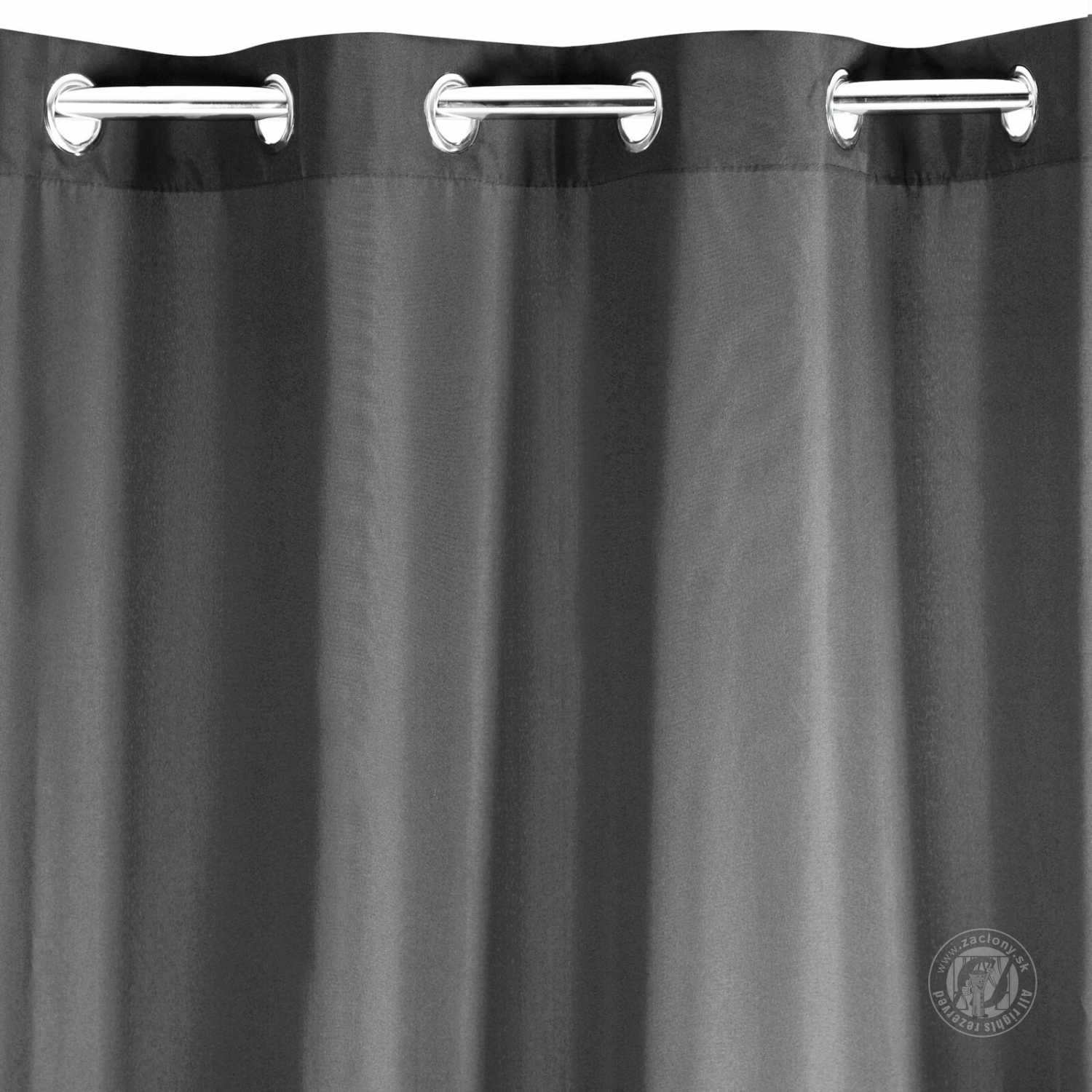 Záves RITA na krúžkoch grafitový 140x250cm