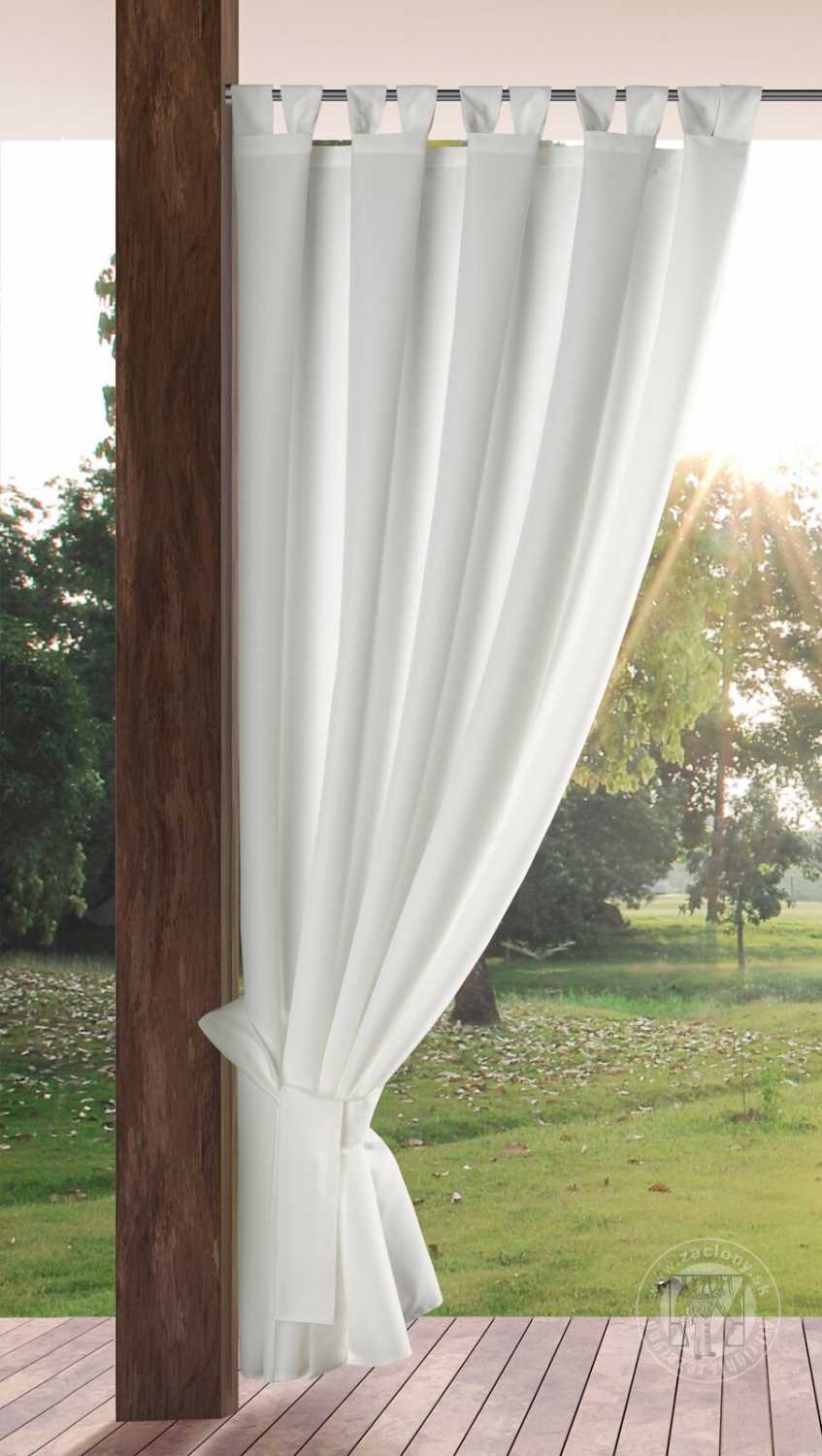 Záves na terasu GARDEN na pútkach 155x220 cm biely