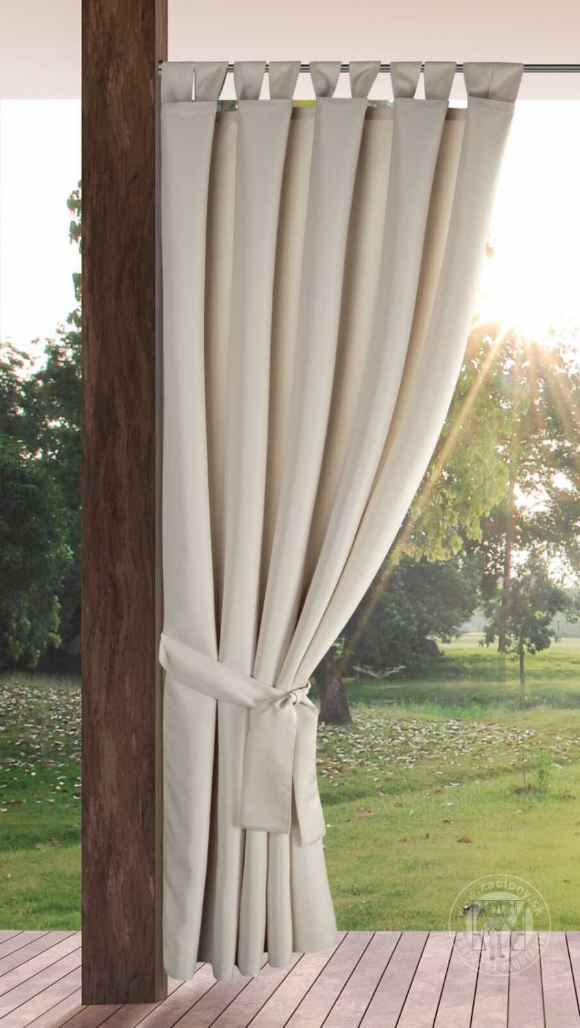  Záves na terasu GARDEN2 na pútkach 155x240 cm béžový