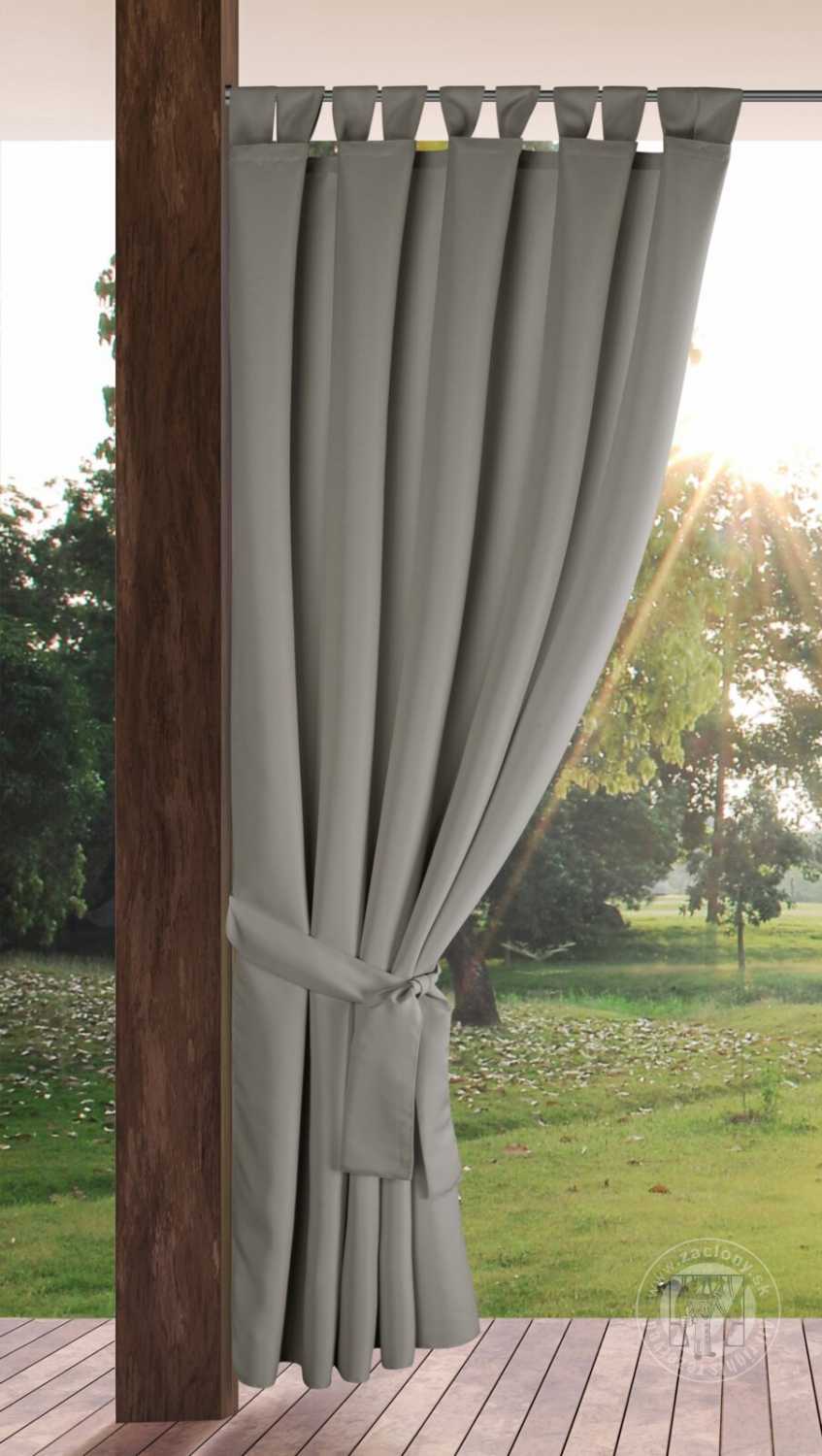 Záves na terasu GARDEN2 na pútkach 155x240 cm strieborný