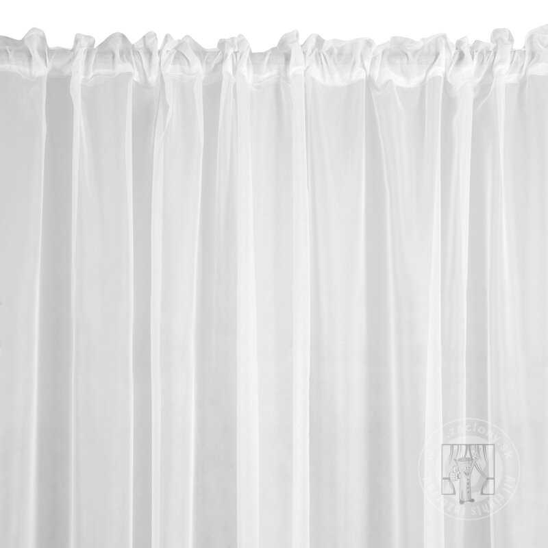 Záclona LUCY na páske biela 350x225cm, skrátená