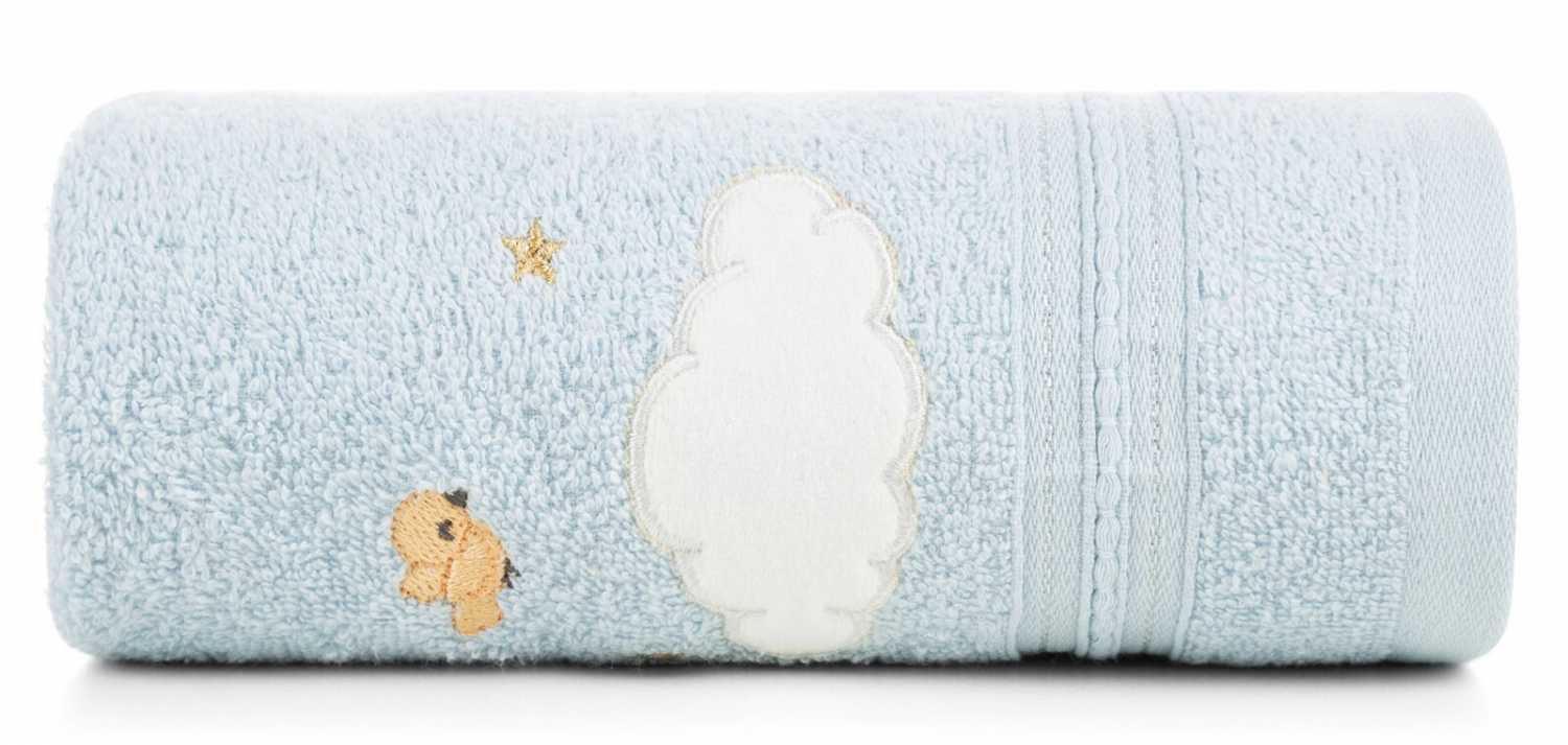 Detský uterák BABY 30x50cm modrý s obláčikom