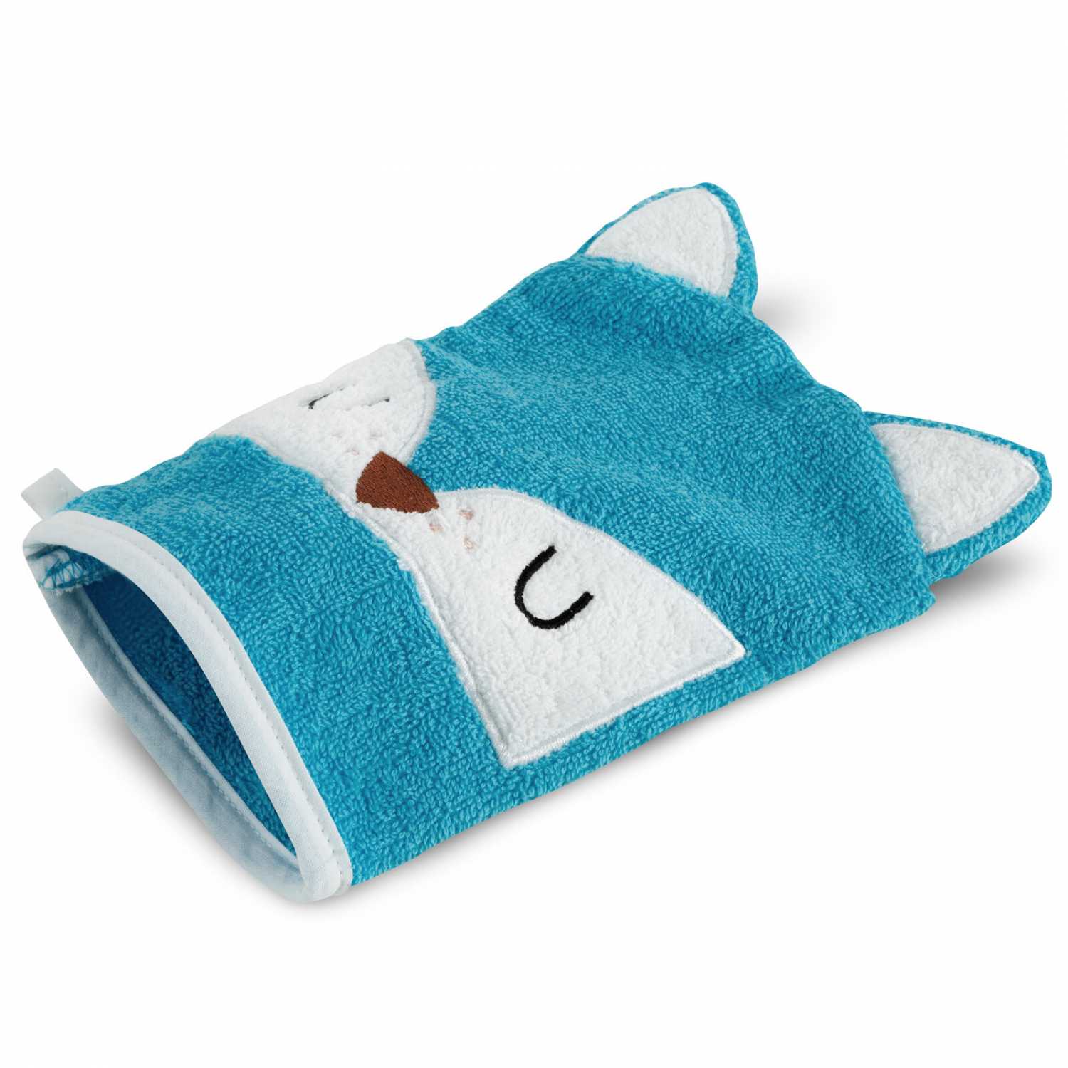 Detský uterák BABY 15x21cm modrý s líškou
