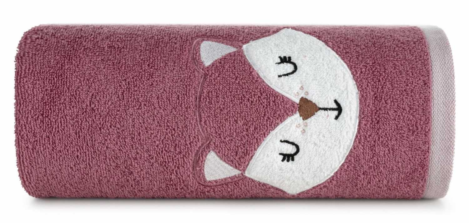 Detský uterák BABY 15x21cm ružový s líškou